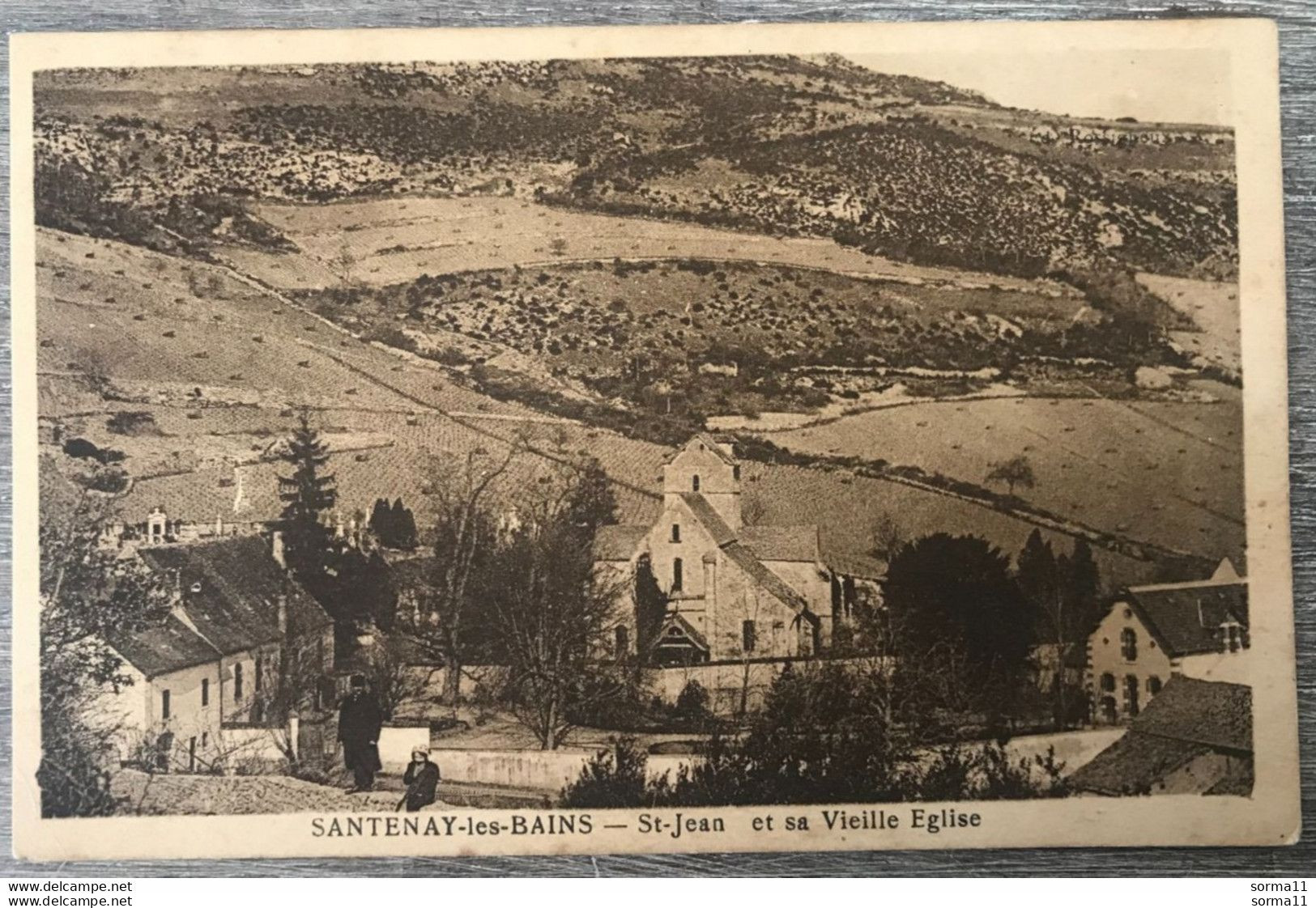 CPA SANTENAY LES BAINS 21 Saint Jean Et Sa Vieille église - Andere & Zonder Classificatie