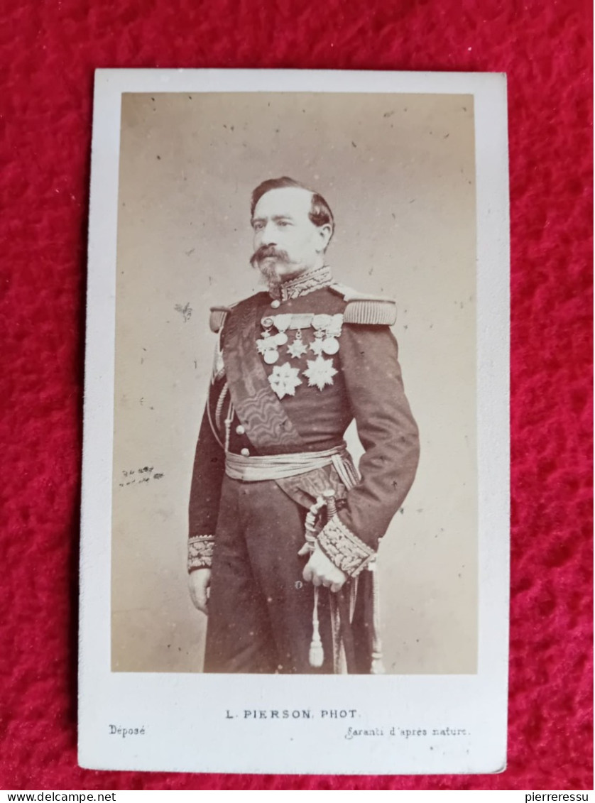 CDV GENERAL BOURBAKI PHOTO PIERSON A PARIS Affaire Procès BAZAINE - Identifizierten Personen