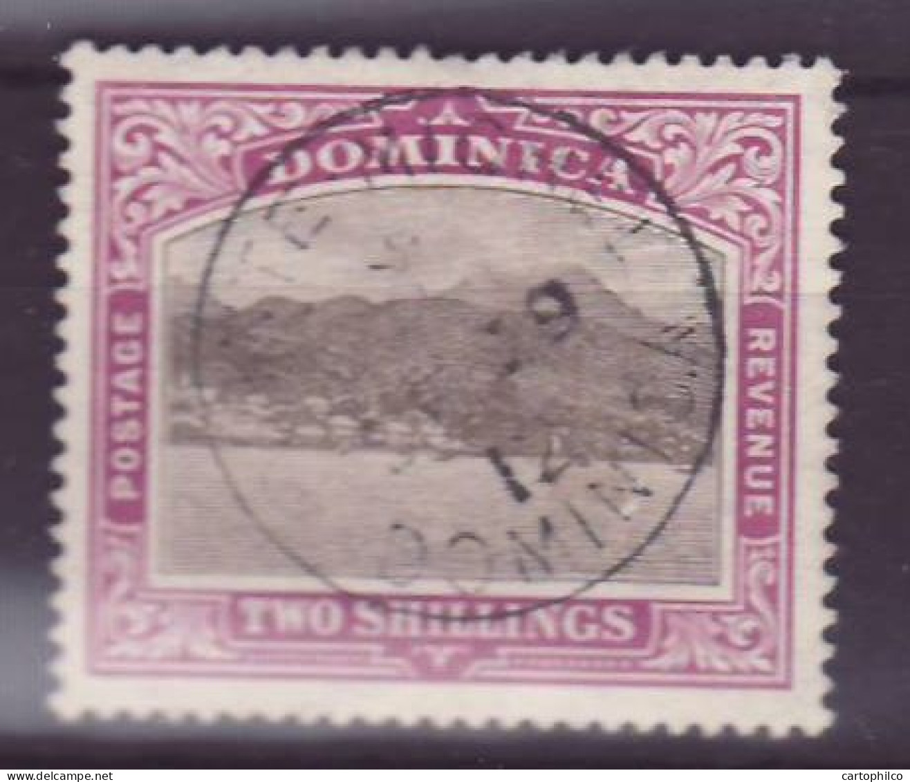 Dominica SG44 2s Roseau From The Sea Rare Cancel Pointe Michel Cds - Dominica (...-1978)