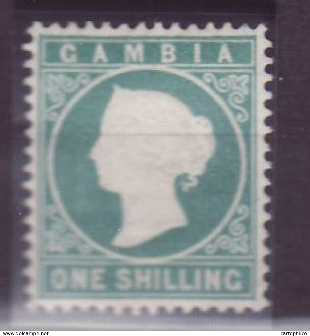 Gambia Cameo 1s Panelli Forgery With The Watermark Impressed Into The Paper Rare - Gambie (...-1964)