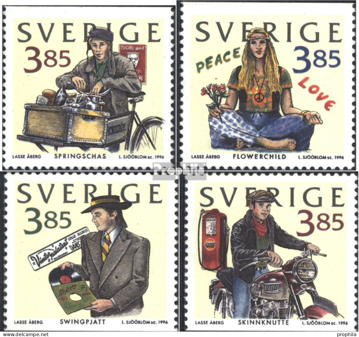Schweden 1964-1967 (kompl.Ausg.) Postfrisch 1996 Tag Der Briefmarke - Ungebraucht