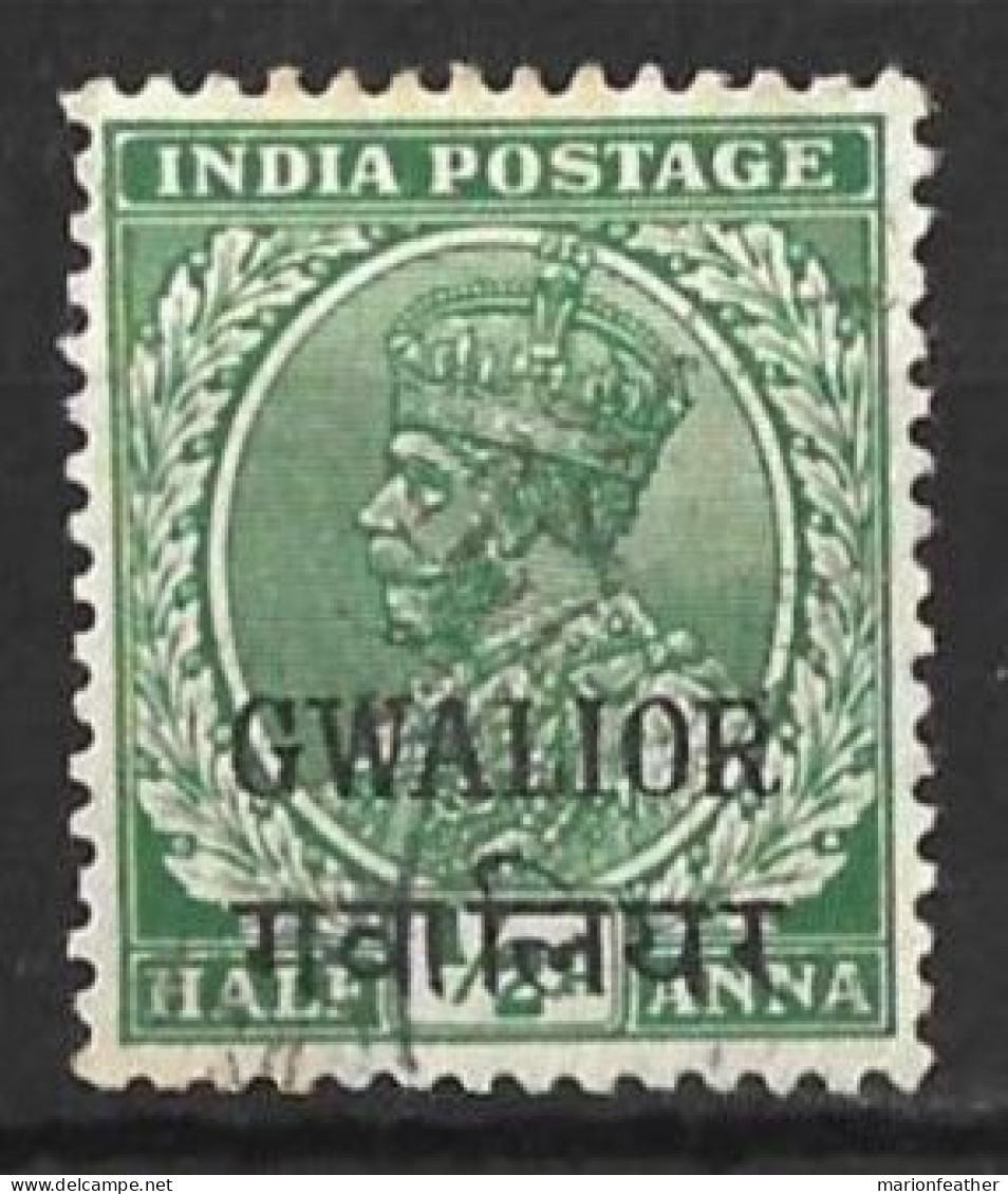 INDIA.." GWALIOR..".....KING GEROGE V..(1910-36.).....HALFa.........SG102........VFU. - Gwalior