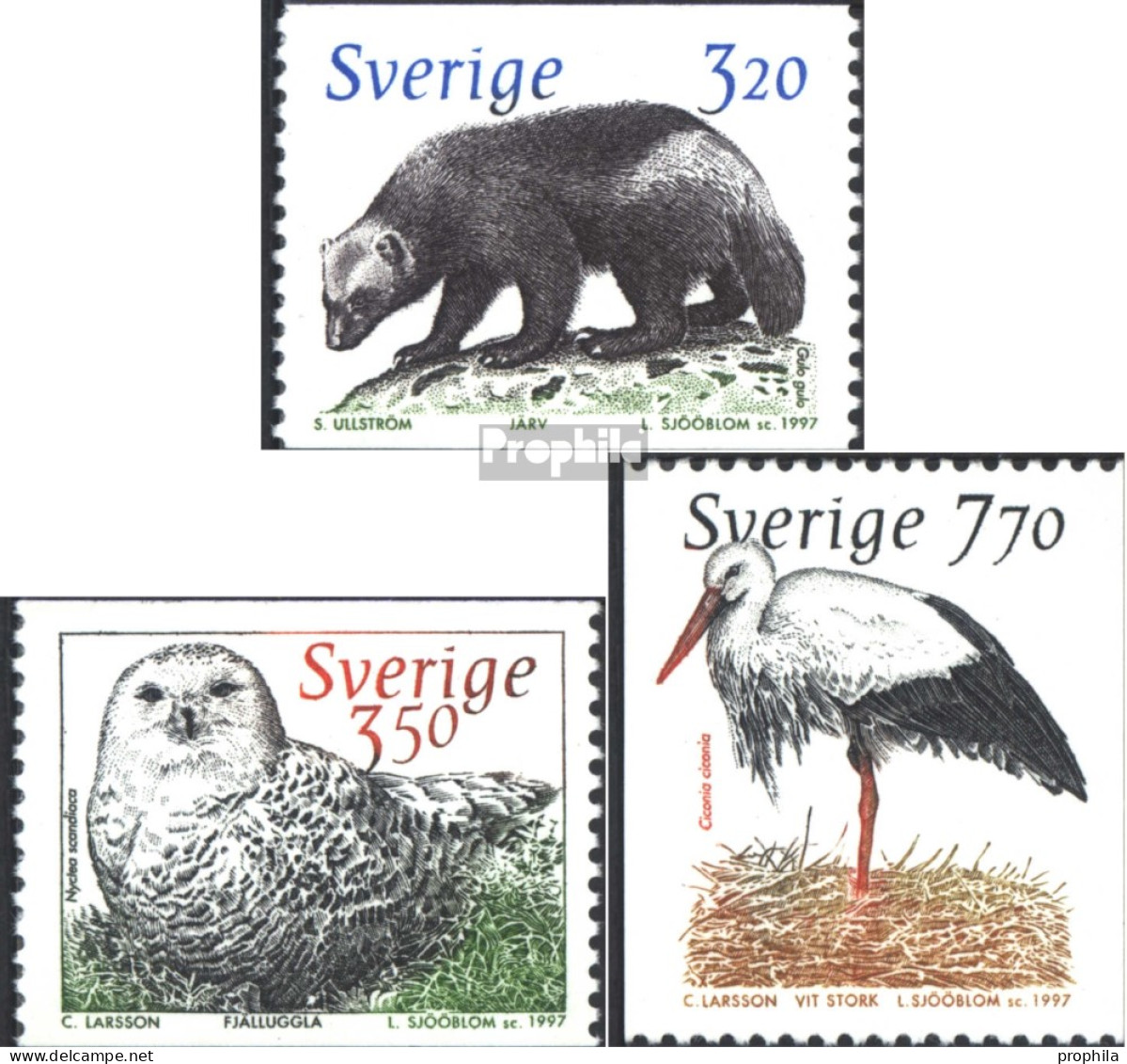 Schweden 1984-1986 (kompl.Ausg.) Postfrisch 1997 Naturschutzpark - Ungebraucht