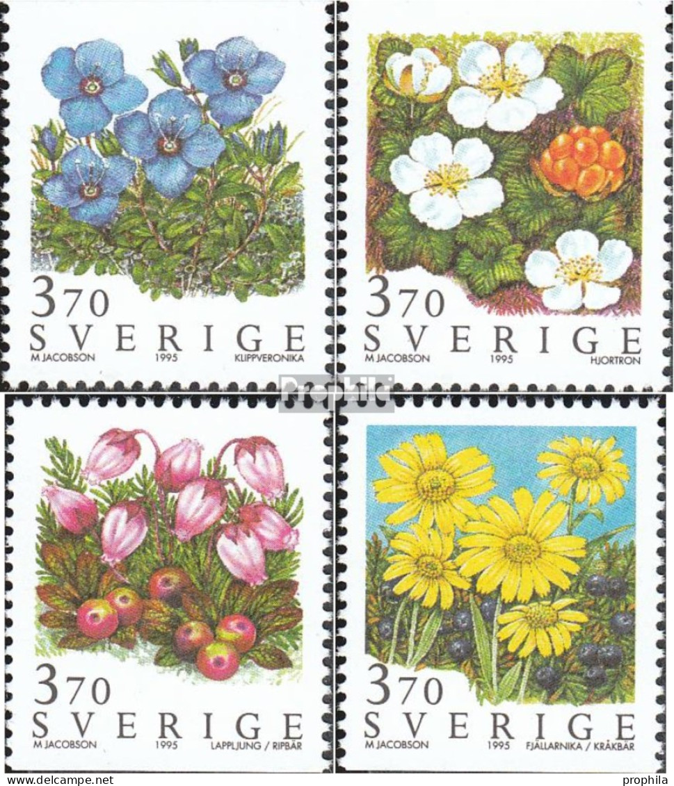 Schweden 1883-1886 (kompl.Ausg.) Postfrisch 1995 Gebirgsblumen - Neufs