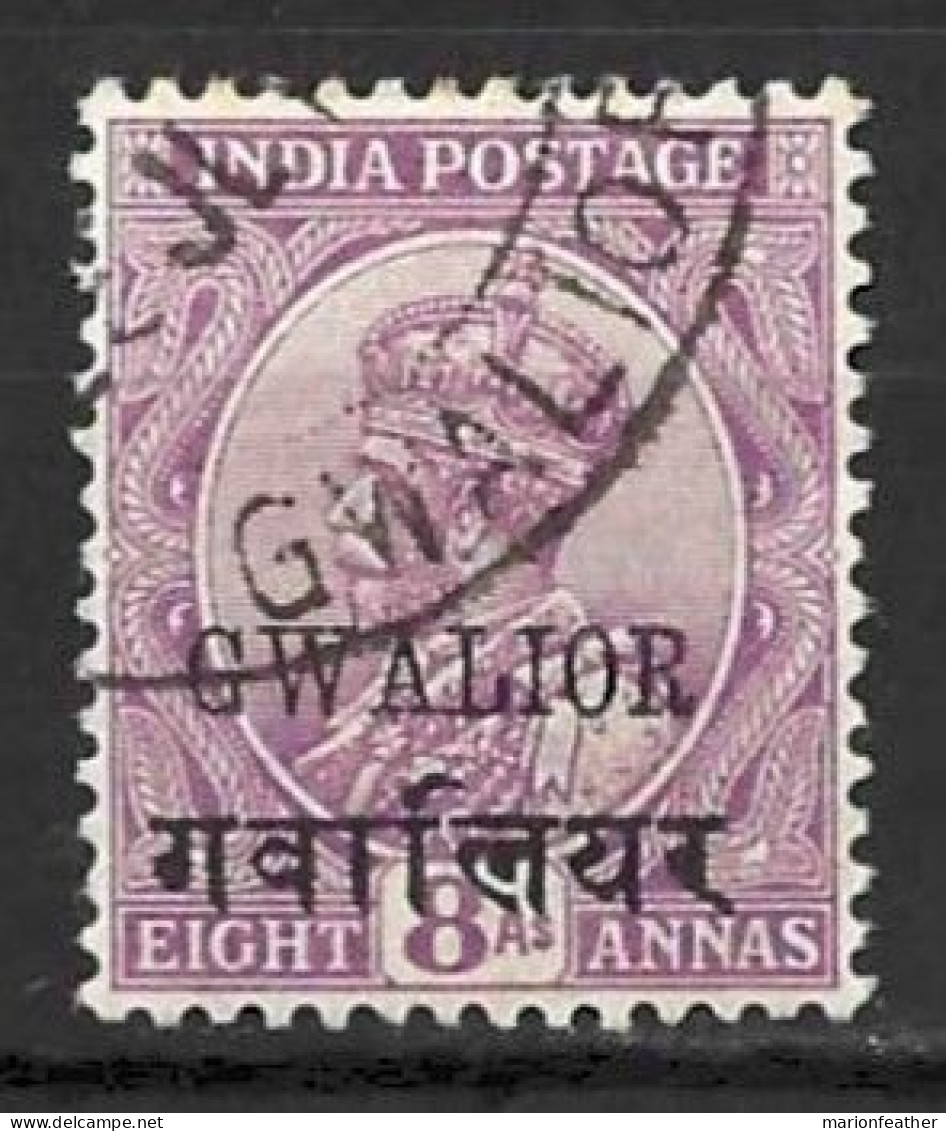 INDIA.." GWALIOR..".....KING GEROGE V..(1910-36.).....8a.........SG74a....CDS........VFU. - Gwalior
