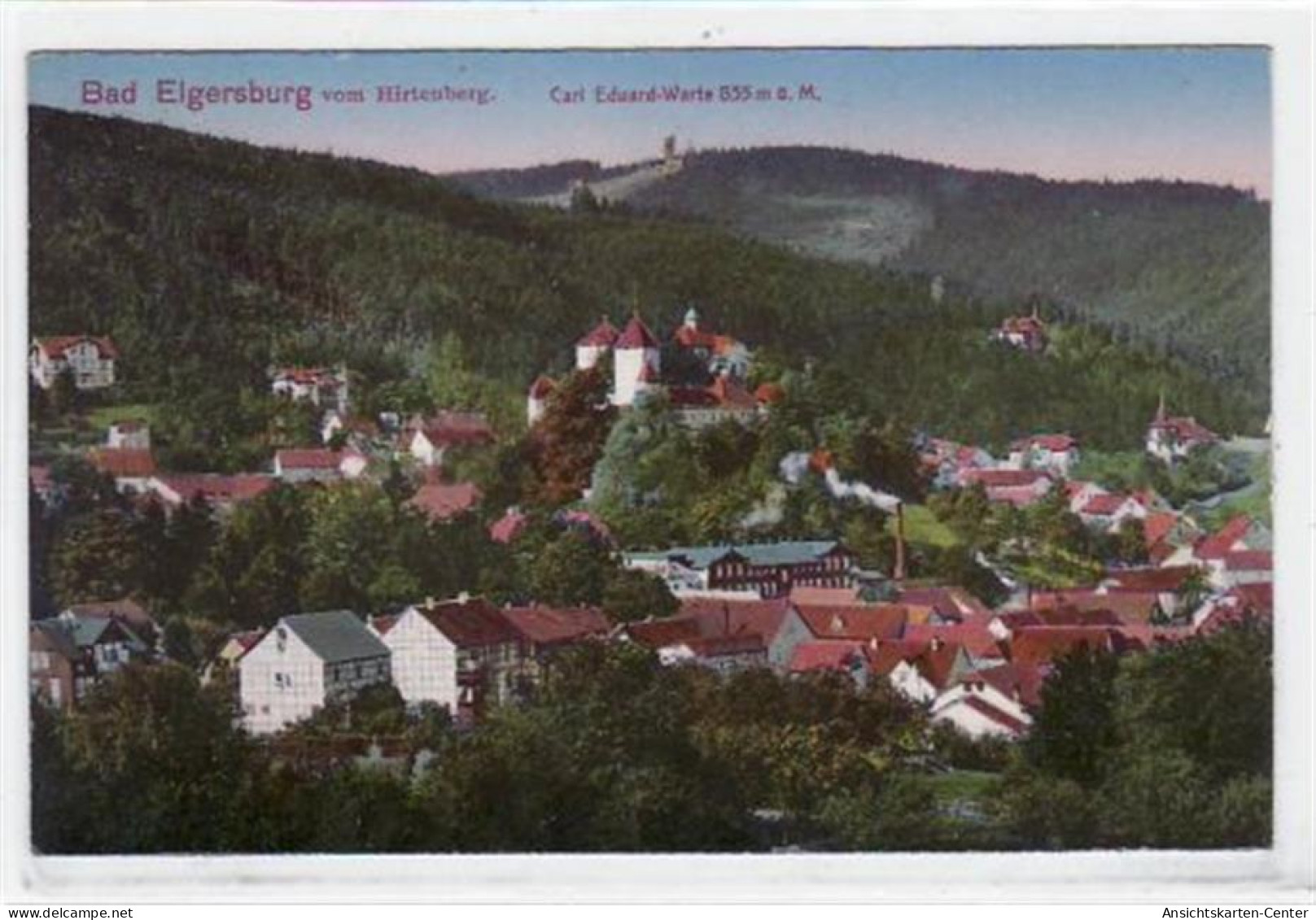 39014211 - Bad Elgersburg Mit Gesamtansicht Vom Hirtenberg Aus Mit Carl Eduard Warte Gelaufen Von 1913. Gute Erhaltung. - Other & Unclassified