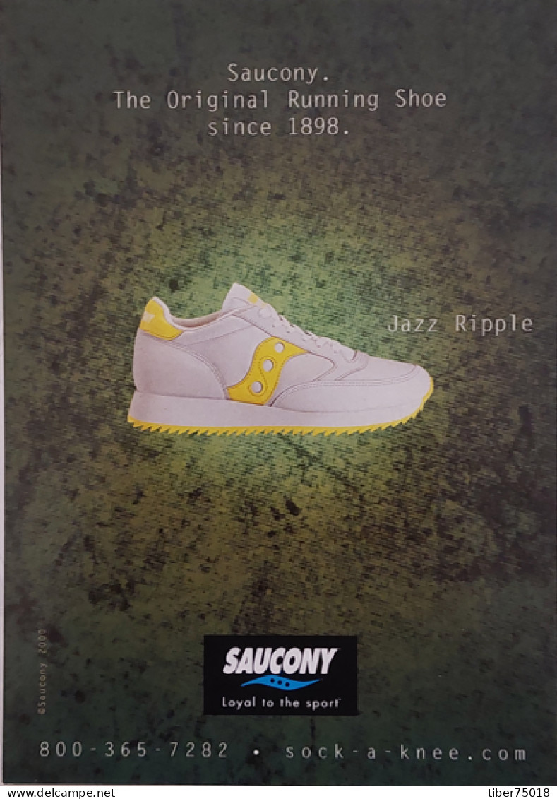 Carte Postale (Tower Records) Saucony. The Original Running Shoe Since 1898. - Publicité