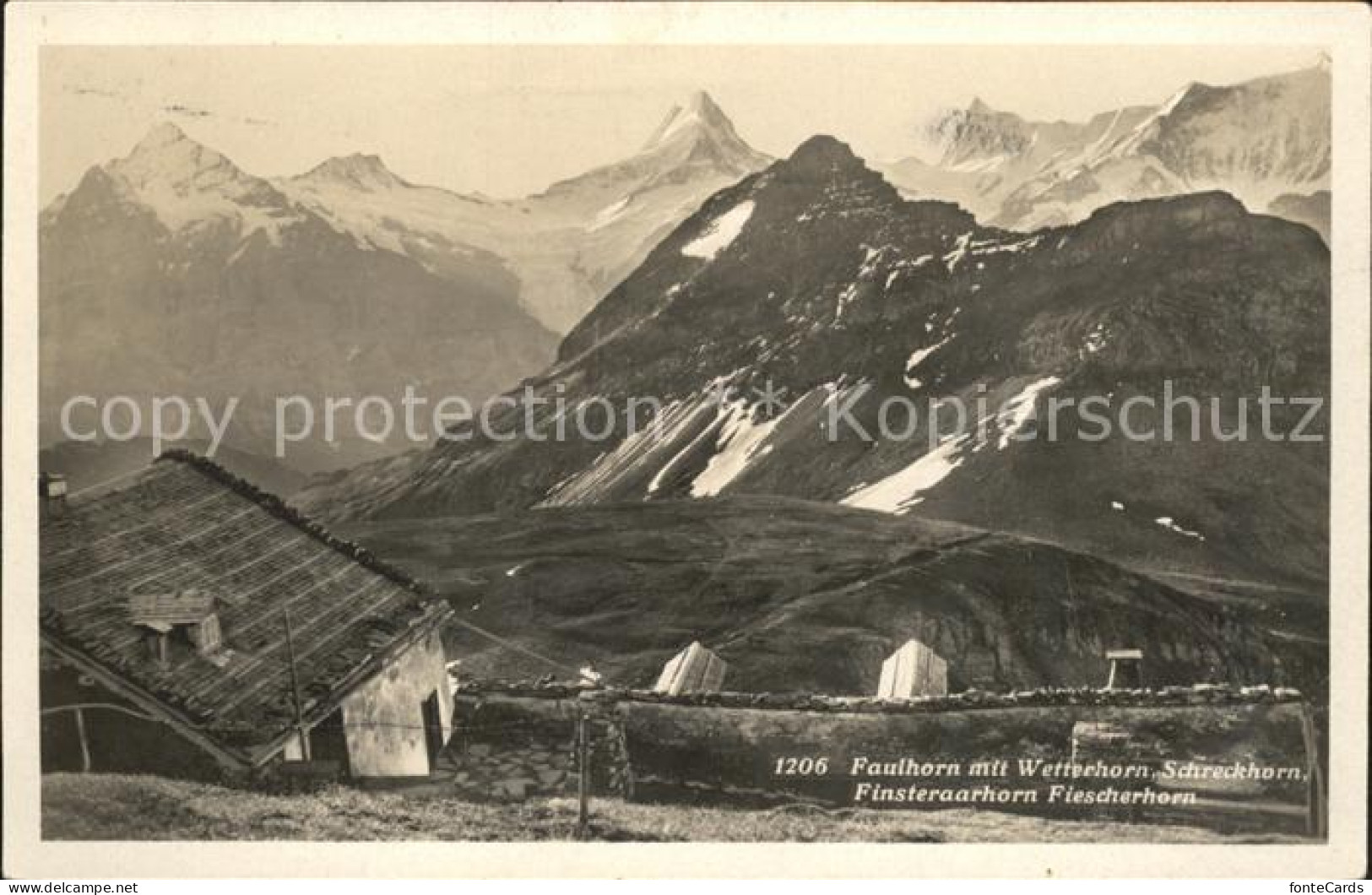 11747586 Faulhorn Wetterhorn Schreckhorn Finsterahorn Fischerhorn Faulhorn - Autres & Non Classés