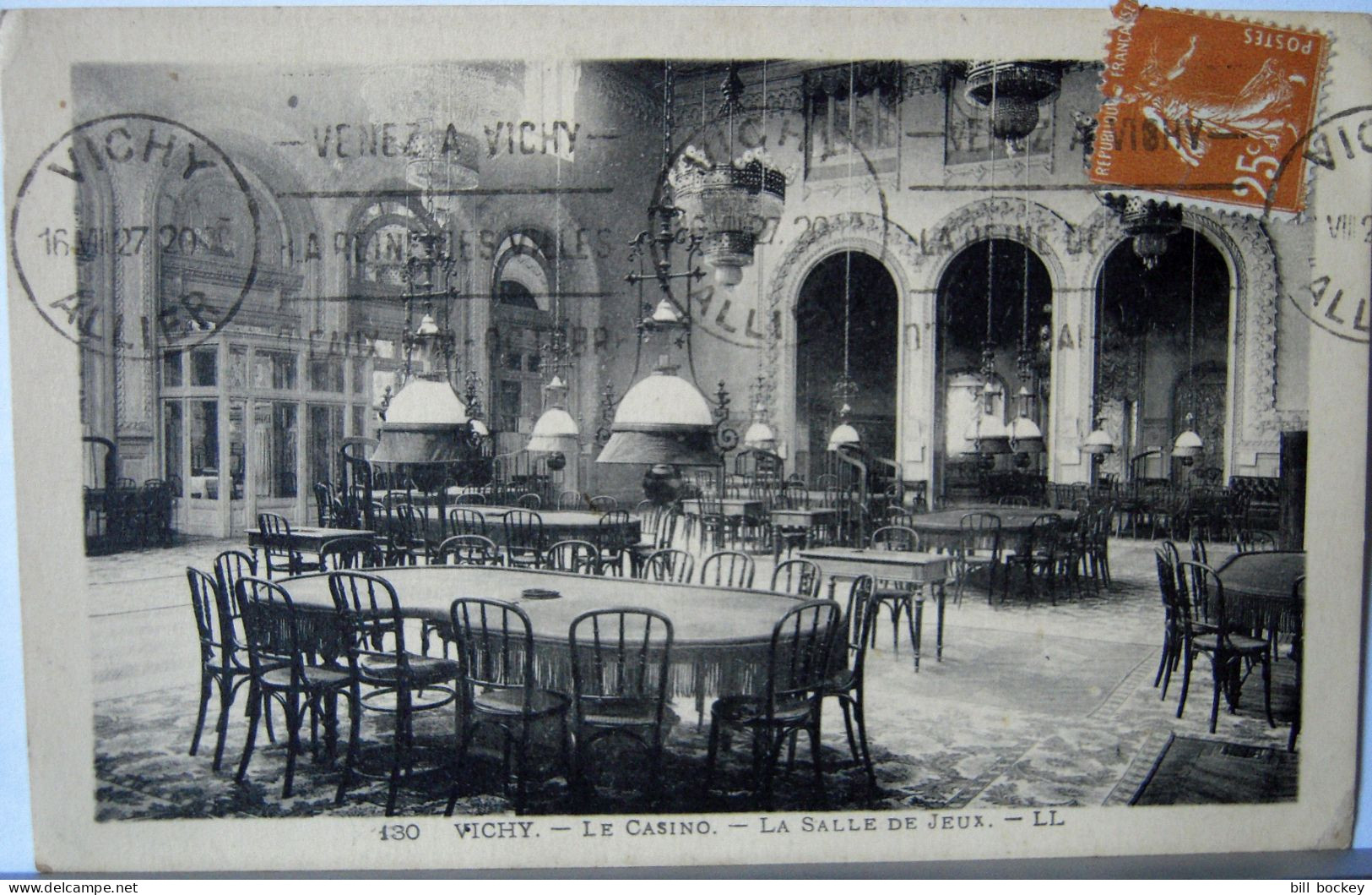 CPA VICHY Vue D'une Salle De Jeux Du Casino Vers 1927 - TBE - Vichy