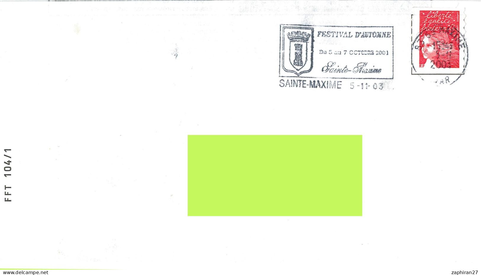 83 - FLAMME SAINTE MAXIME  (VAR) FESTIVAL D'AUTOMNE 5 & 7 Oct 2001 #985# - Andere & Zonder Classificatie