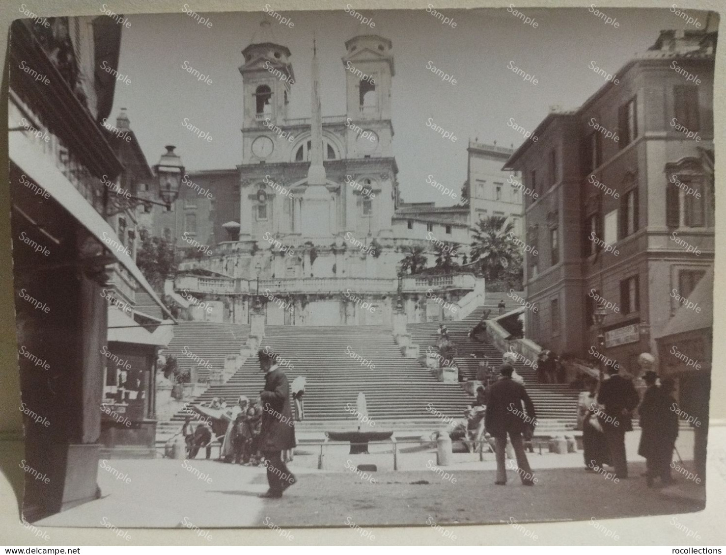 Italy Photo Italia Foto Roma 1908. PIAZZA DI SPAGNA. 115x85 Mm. - Europa