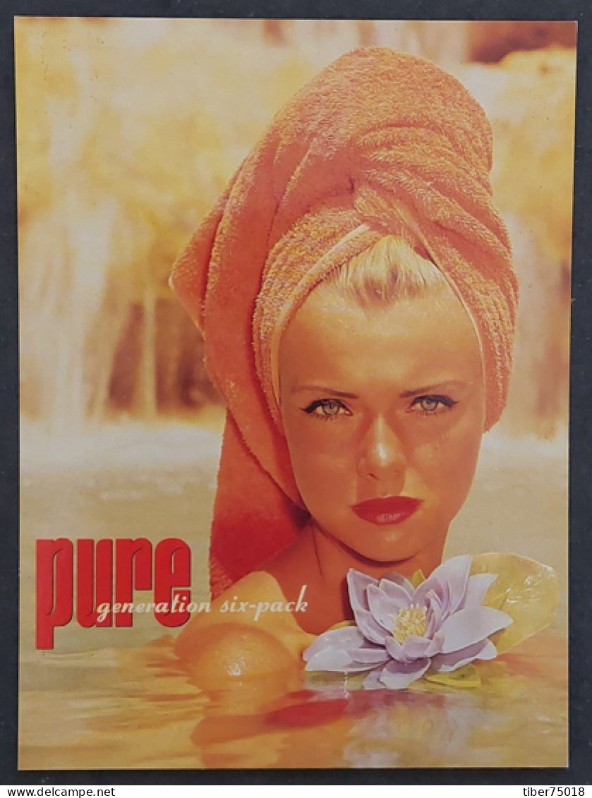 Carte Postale (Tower Records) Pure - Generation Six-pack (femme Dans Un Bain) - Publicité