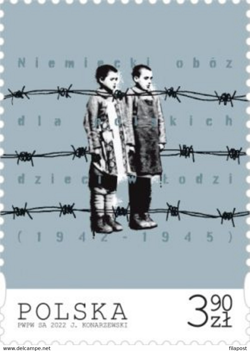 Poland 2022 / German Camp For Polish Children In Lodz (1942-1945), WWII MNH** Stamp - Guerre Mondiale (Seconde)