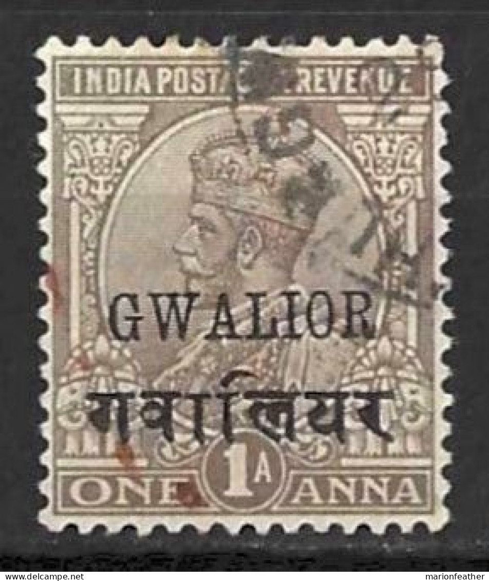 INDIA..." GWALIOR.."....KING GEORGE V...(1910-36..)......1A.......SG80.......CDS....VFU... - Gwalior