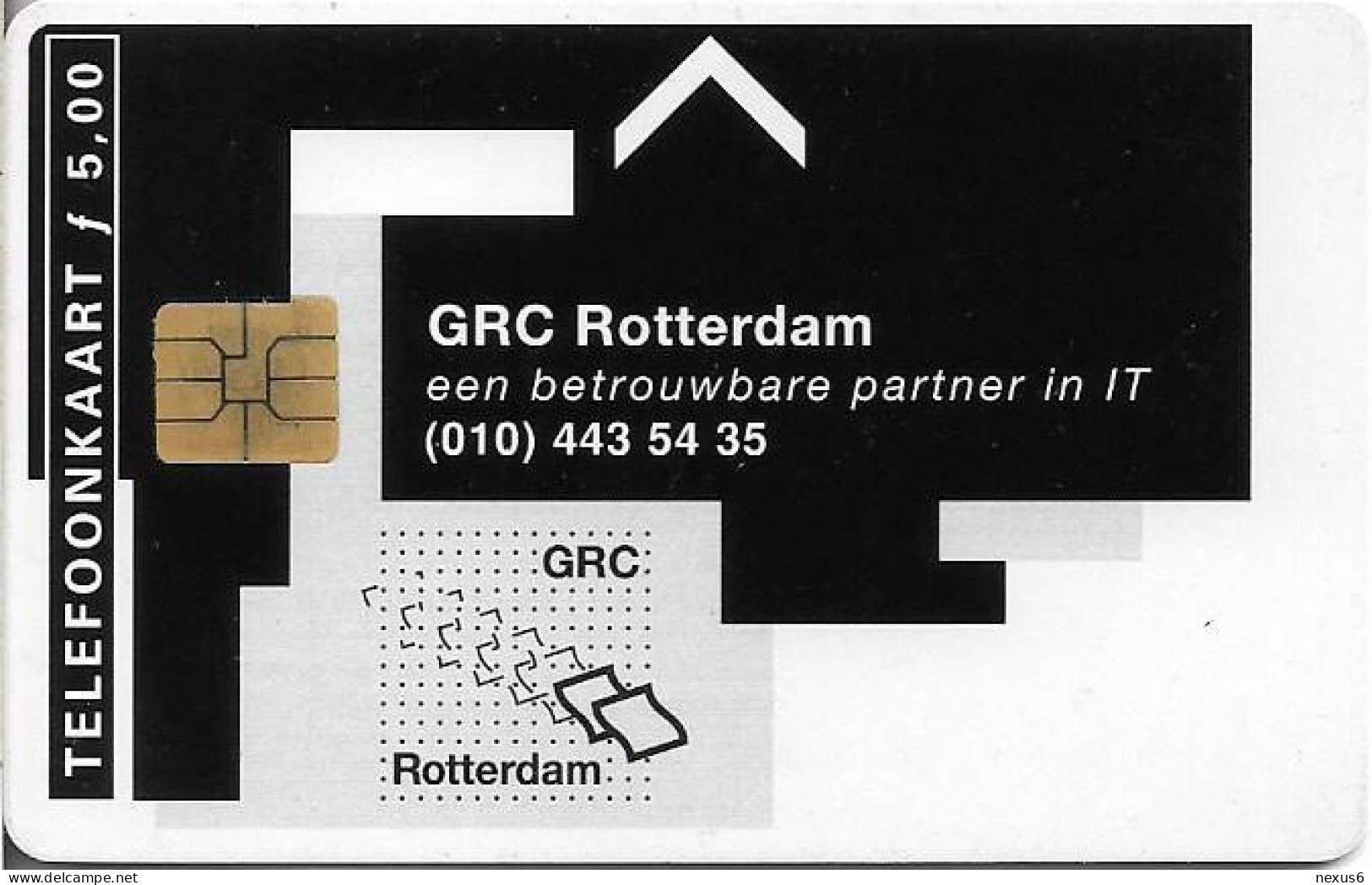 Netherlands - KPN - Chip - CRD162 - GRC Rotterdam, 09.1995, 5ƒ, 1.300ex, Used - Private