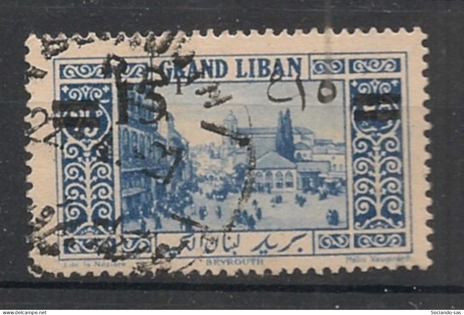 GRAND LIBAN - 1926 - N°YT. 79 - 15pi Sur 25pi Bleu - Oblitéré / Used - Used Stamps