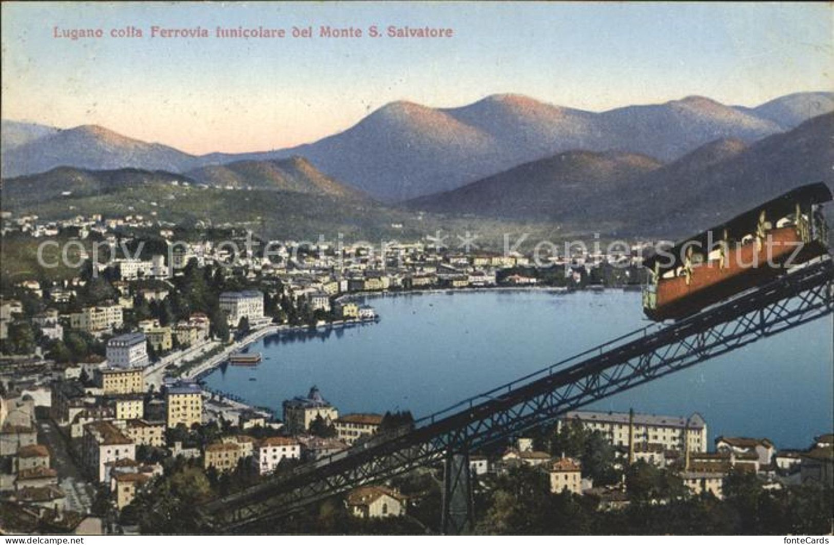 11742647 Lugano TI Colla Ferrovia Funicolare Del Monte San Salvatore Lugano - Other & Unclassified