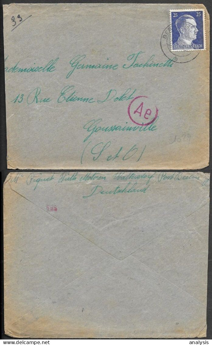 Germany WW2 Hirth Motoren Labor Camp Cover 1943 - Covers & Documents