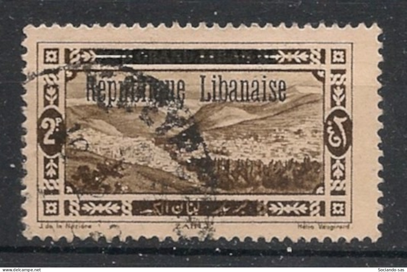 GRAND LIBAN - 1927 - N°YT. 88 - Zahle 2pi Sépia - Oblitéré / Used - Used Stamps