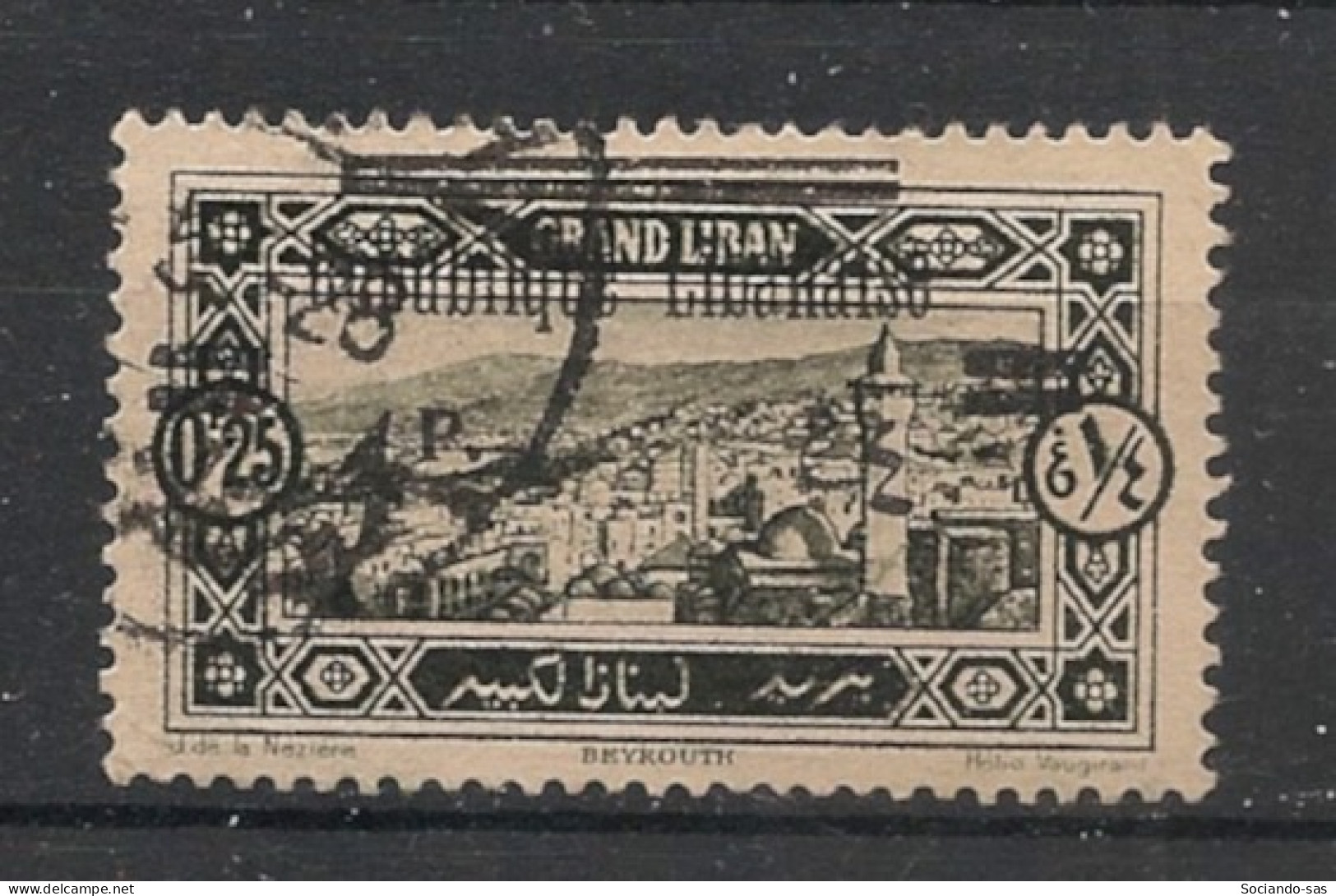 GRAND LIBAN - 1927 - N°YT. 90 - Beyrouth 4pi Sur 0pi25 - Oblitéré / Used - Oblitérés