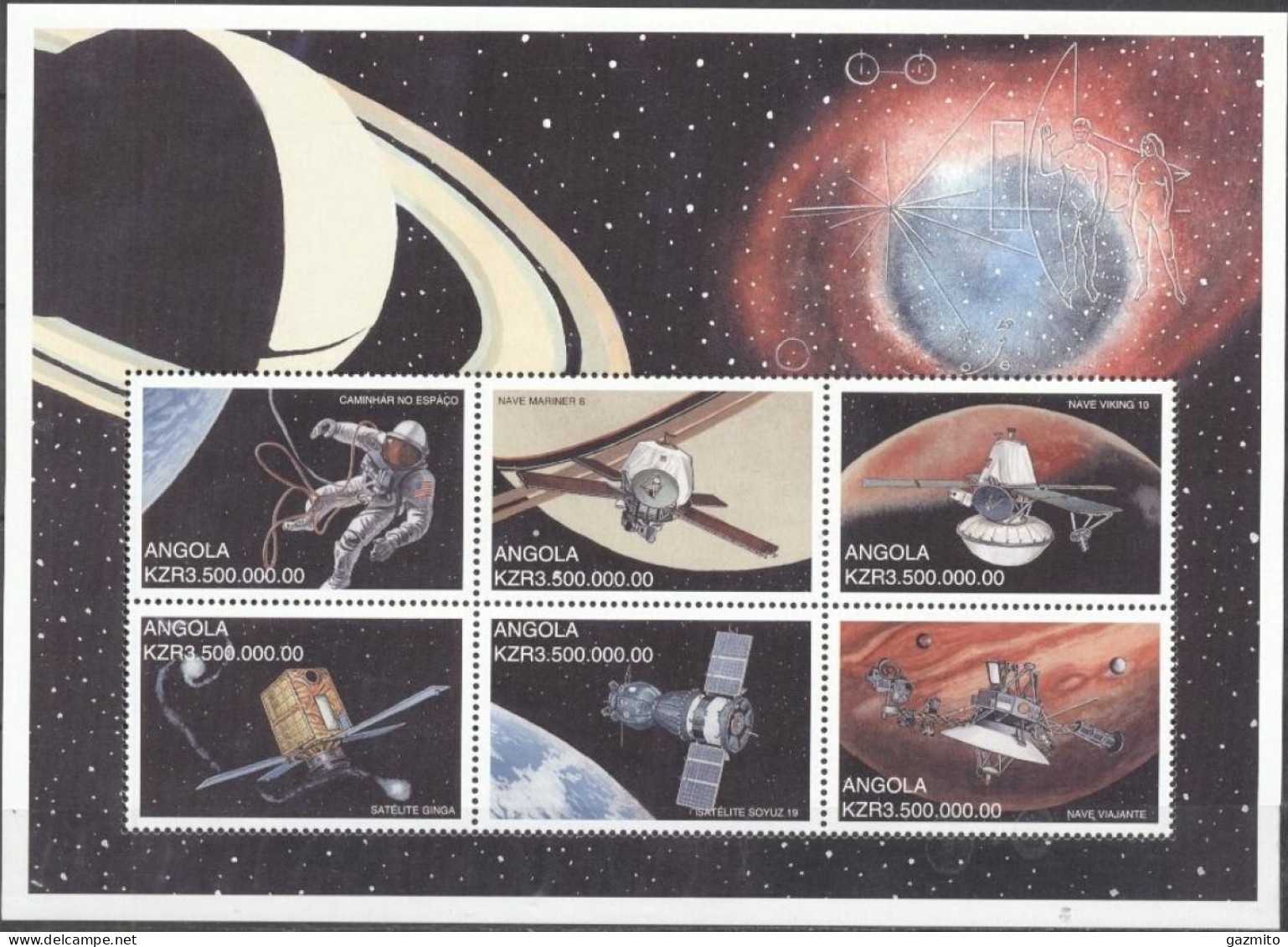 Angola 1999, Space Exploration, 6val In BF - Afrika