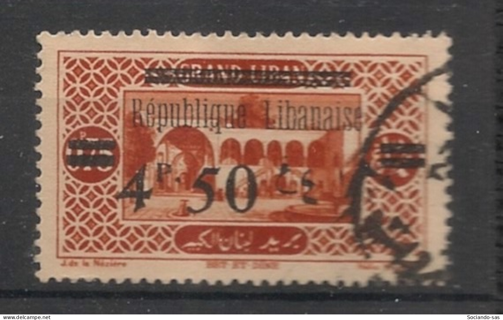 GRAND LIBAN - 1927 - N°YT. 91 - Bet Et Dine 4pi50 Sur 0pi75 - Oblitéré / Used - Oblitérés