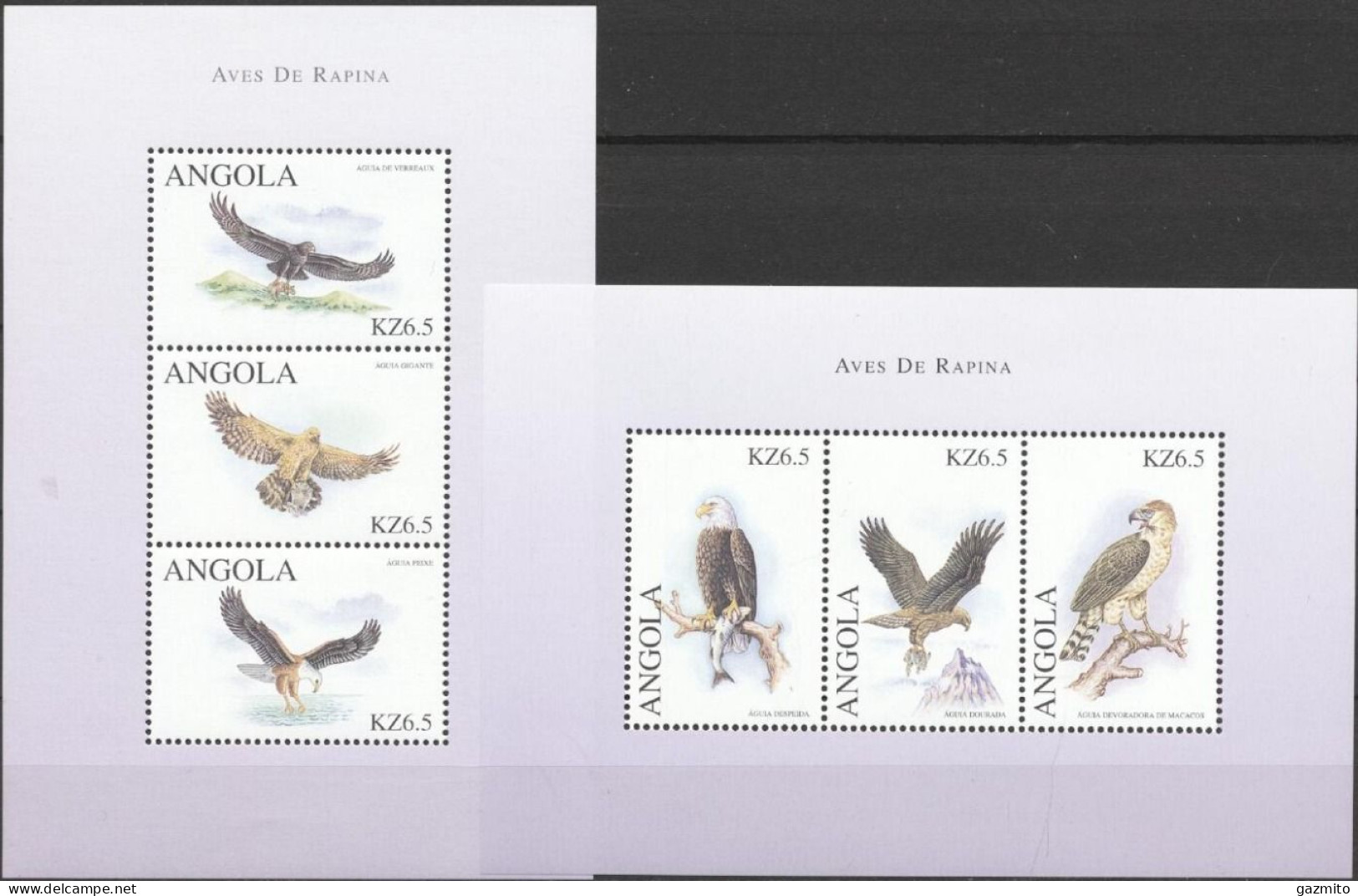 Angola 2000, Bird Of Prey, 6val In 2BF - Angola