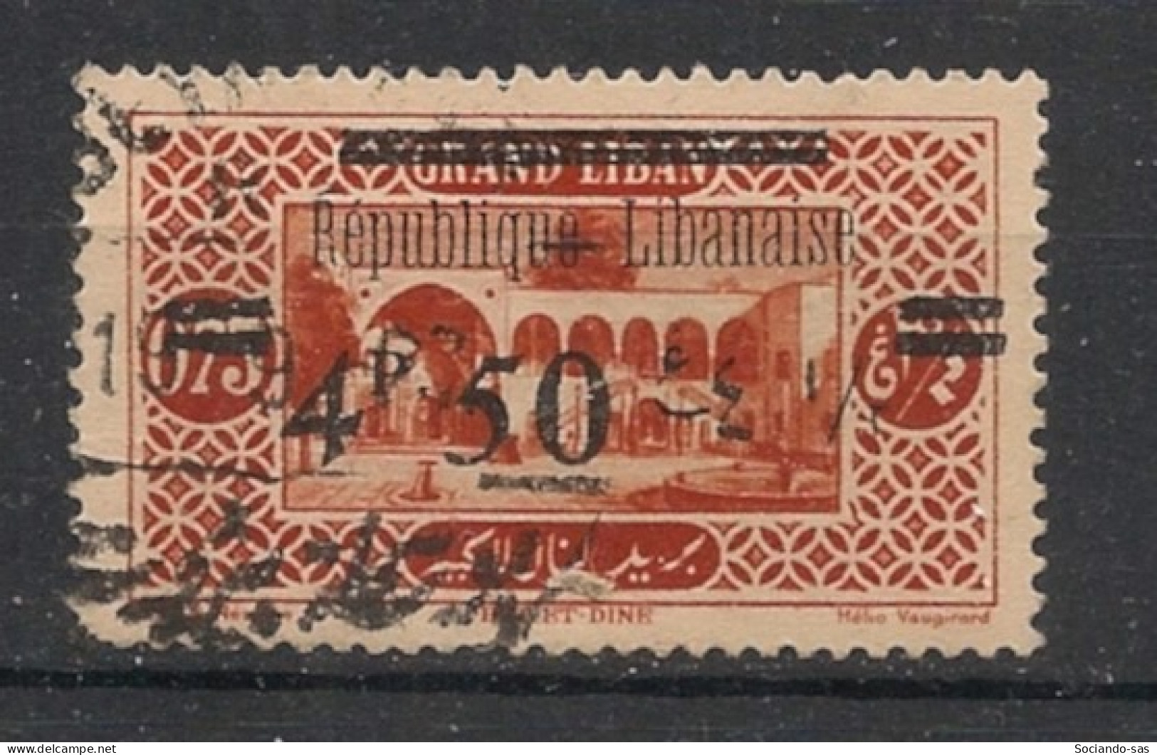 GRAND LIBAN - 1927 - N°YT. 91 - Bet Et Dine 4pi50 Sur 0pi75 - Oblitéré / Used - Gebraucht