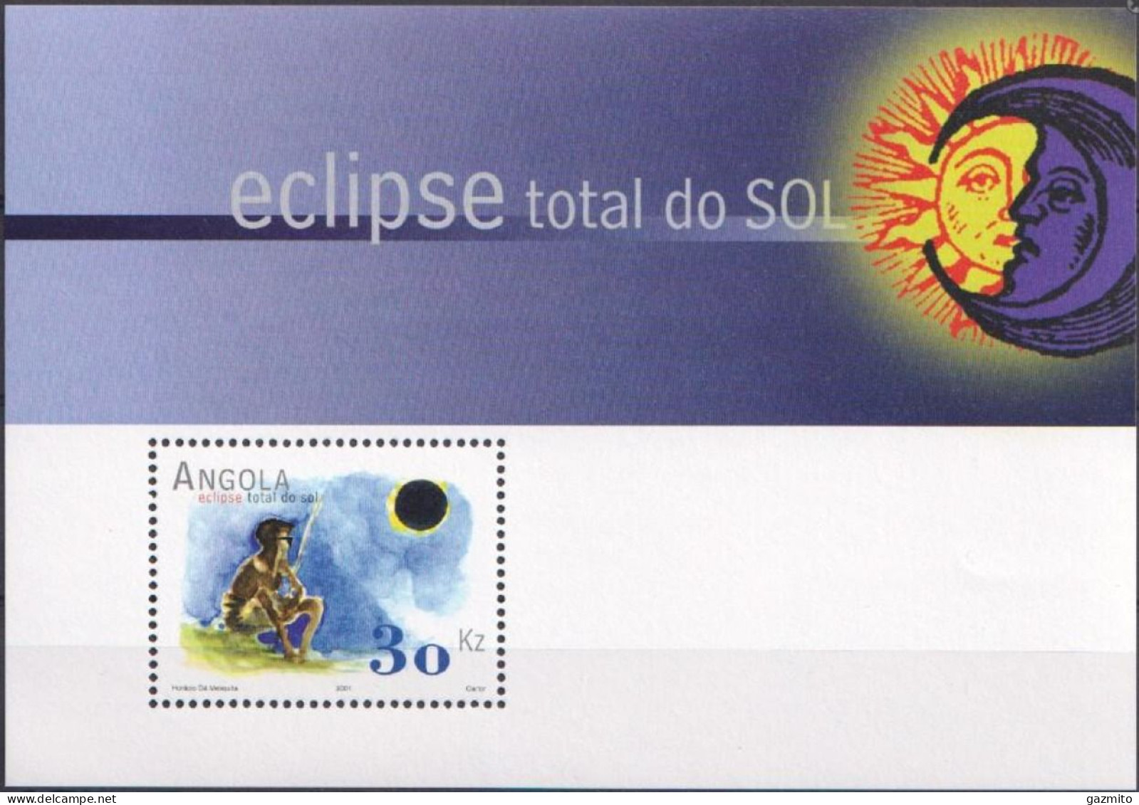 Angola 2002, Eclipse, 4val In BF - Angola