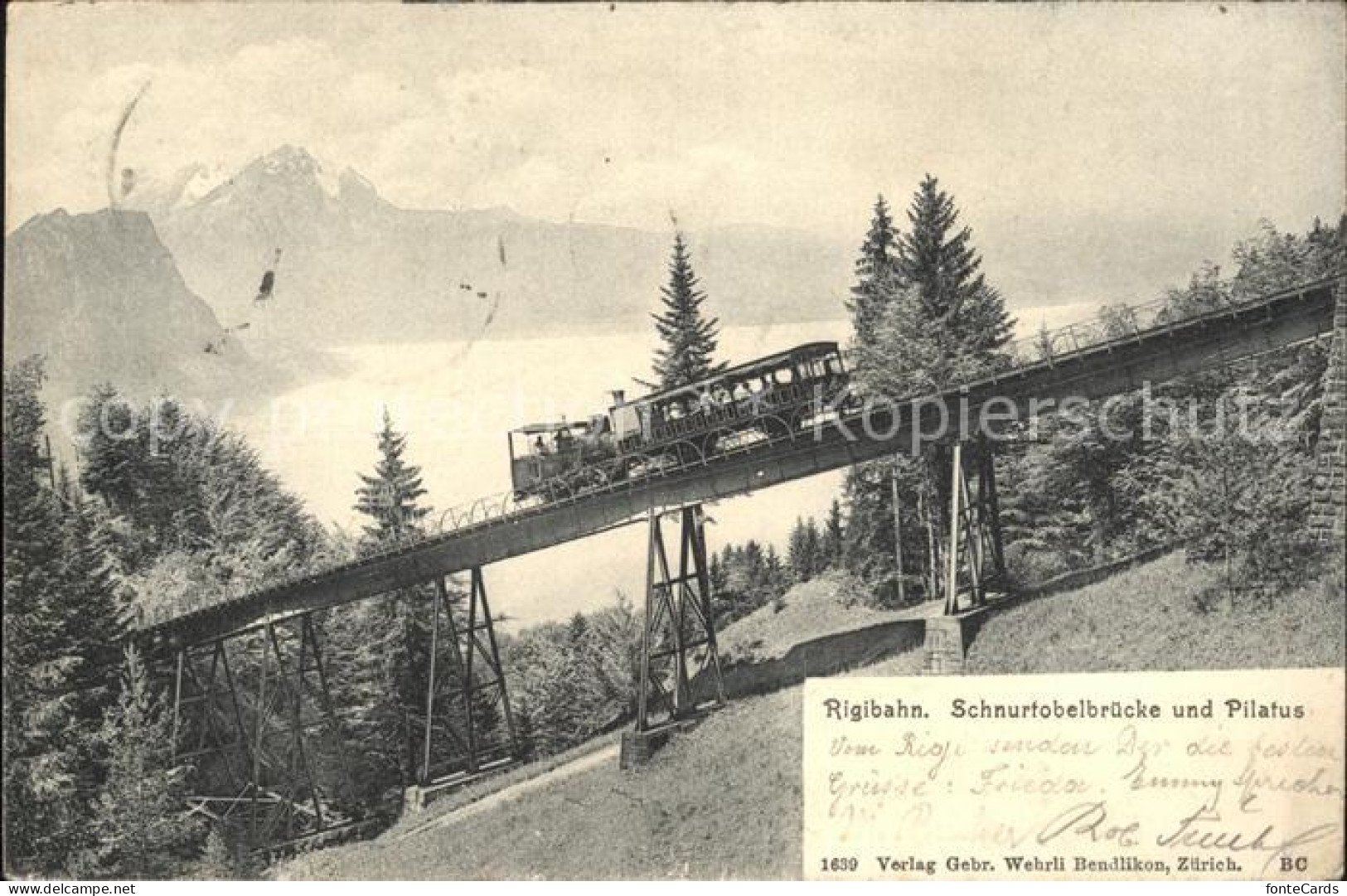 11741527 Rigi Kulm Rigibahn Schnurtobelbruecke Und Pilatus Rigi Kulm - Sonstige & Ohne Zuordnung