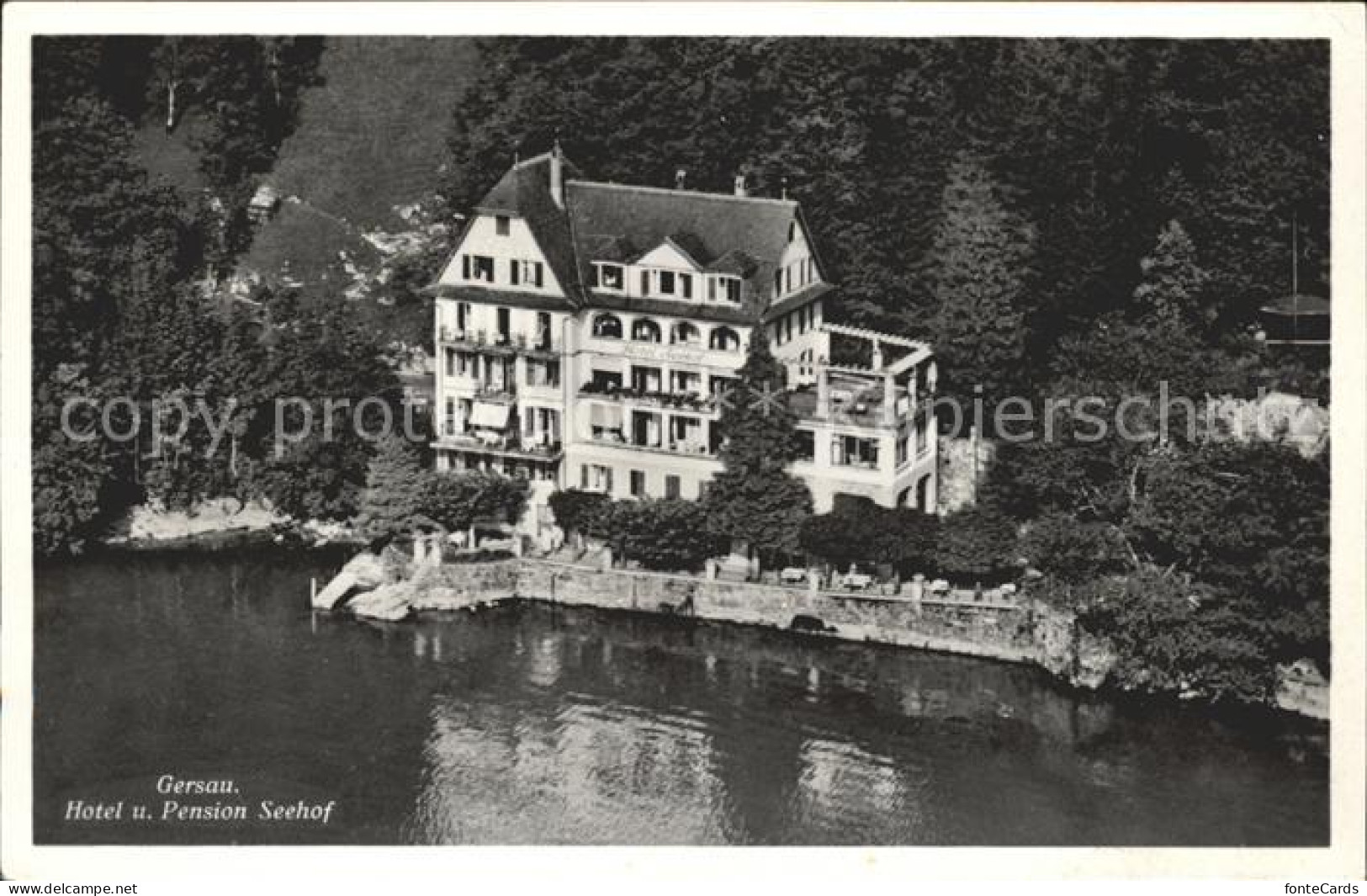 11739316 Gersau Vierwaldstaettersee Hotel U. Pension Seehof Fliegeraufnahme Gers - Sonstige & Ohne Zuordnung