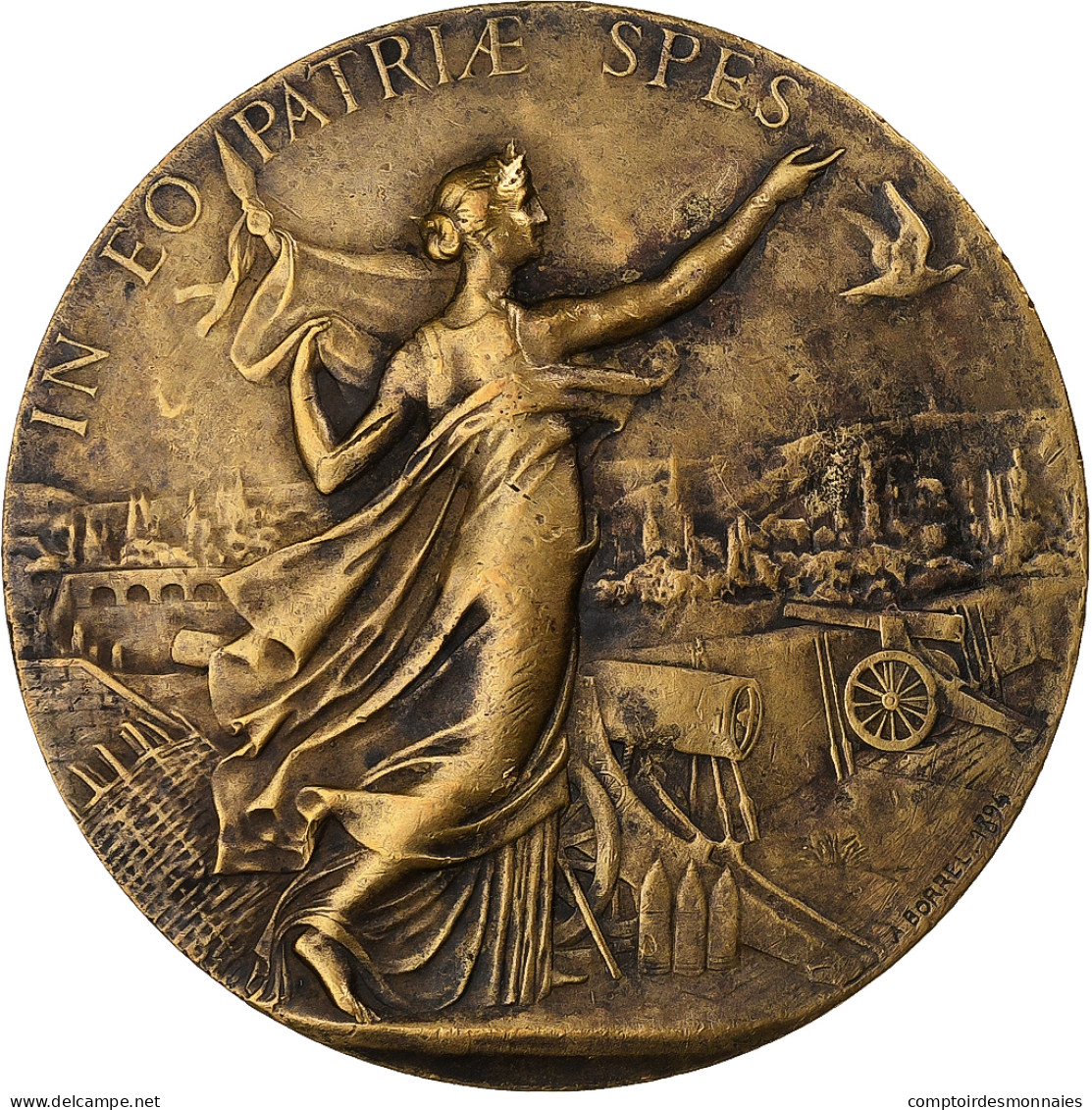 France, Médaille, Ministère De La Guerre, Communications Aériennes, Bronze - Altri & Non Classificati