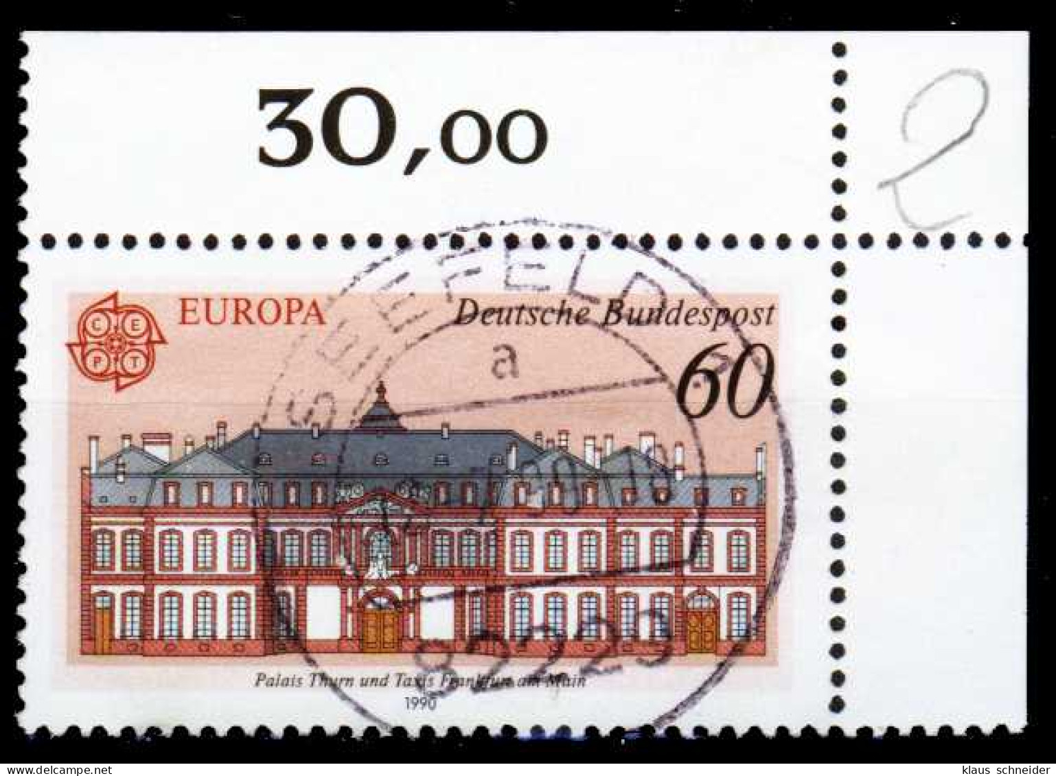 BRD BUND 1990 Nr 1461 Zentrisch Gestempelt ECKE-ORE X2CFB9A - Used Stamps