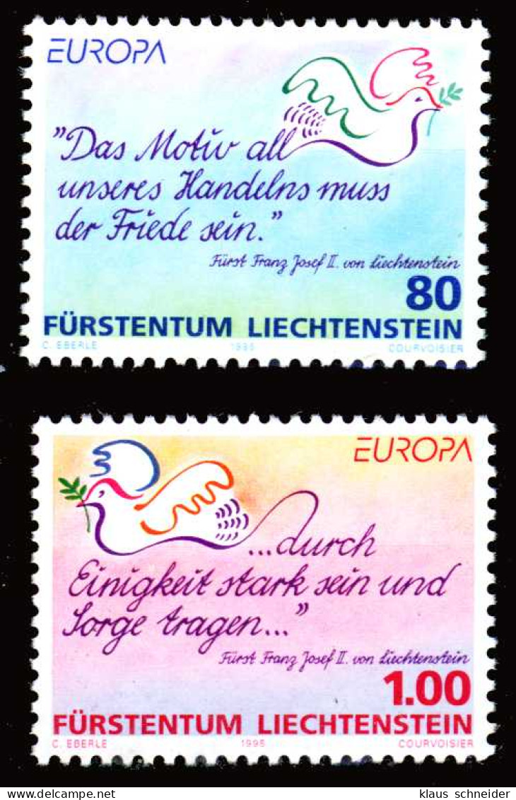 LIECHTENSTEIN 1995 Nr 1103-1104 Postfrisch SA18E2A - Unused Stamps