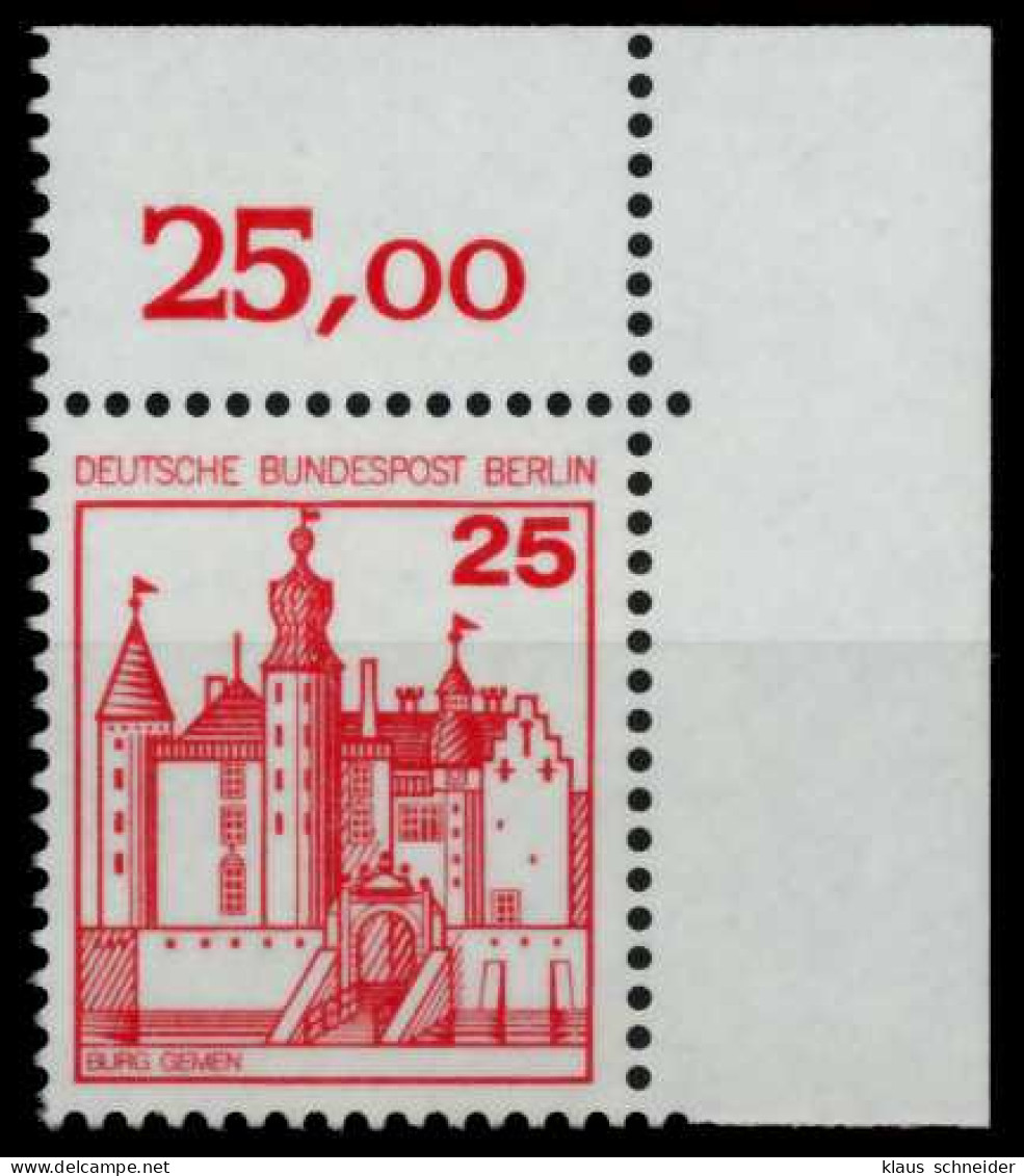 BERLIN DS BURGEN U. SCHLÖSSER Nr 587 Postfrisch ECKE-OR X702DF6 - Unused Stamps