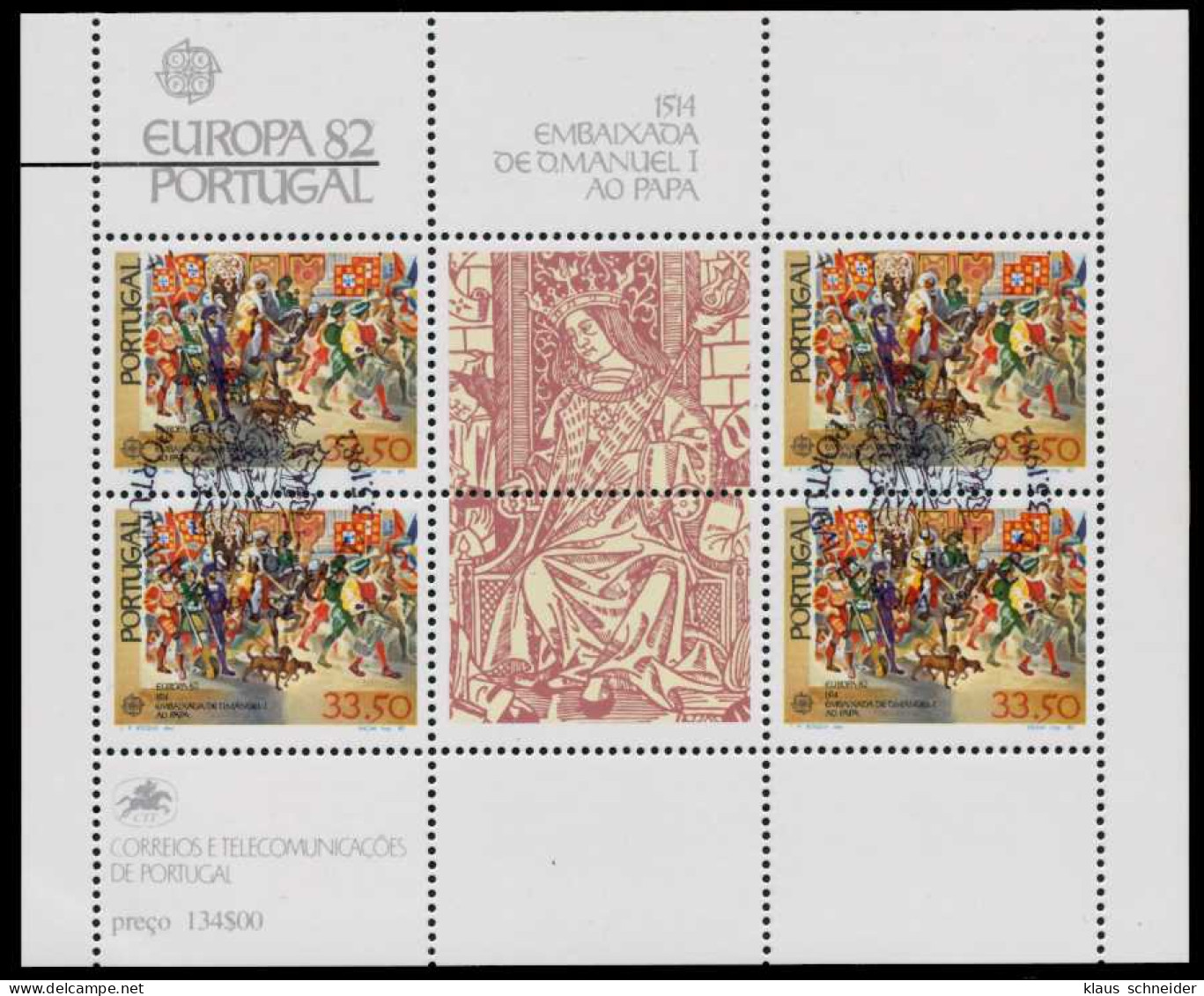 PORTUGAL Block 35 ESST Zentrisch Gestempelt X7DC172 - Blocks & Sheetlets