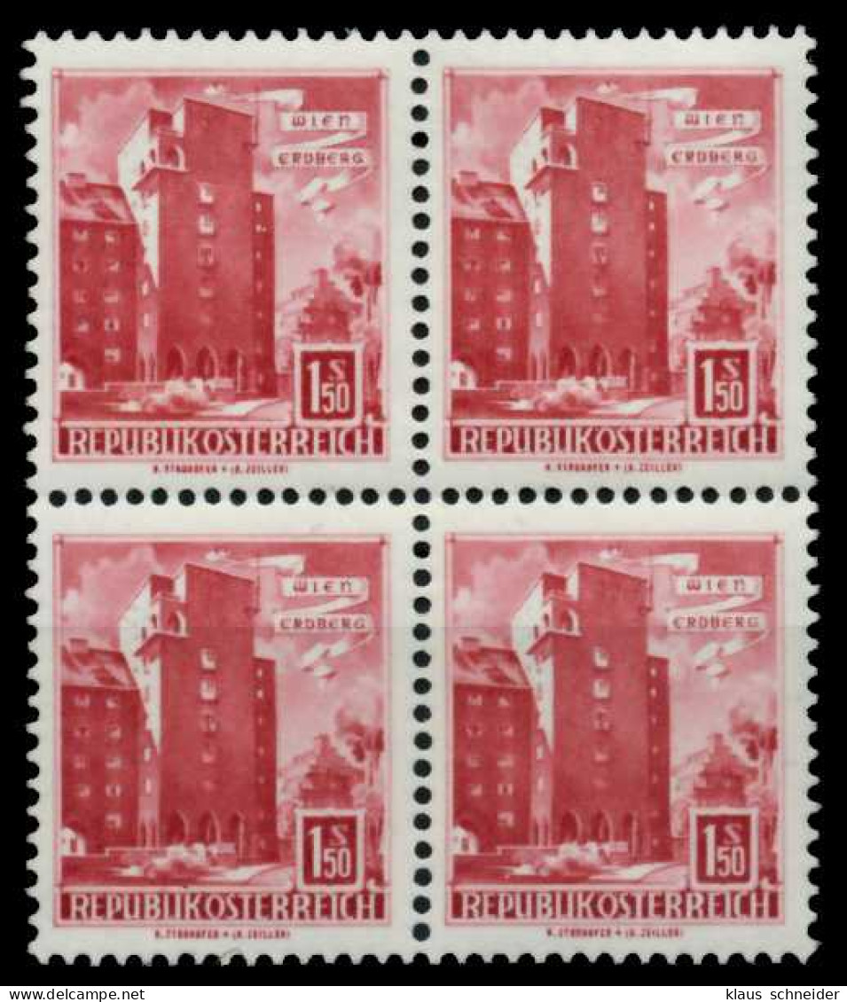 ÖSTERREICH DS BAUWERKE Nr 1178b Postfrisch VIERERBLOCK X7F7A1A - Unused Stamps