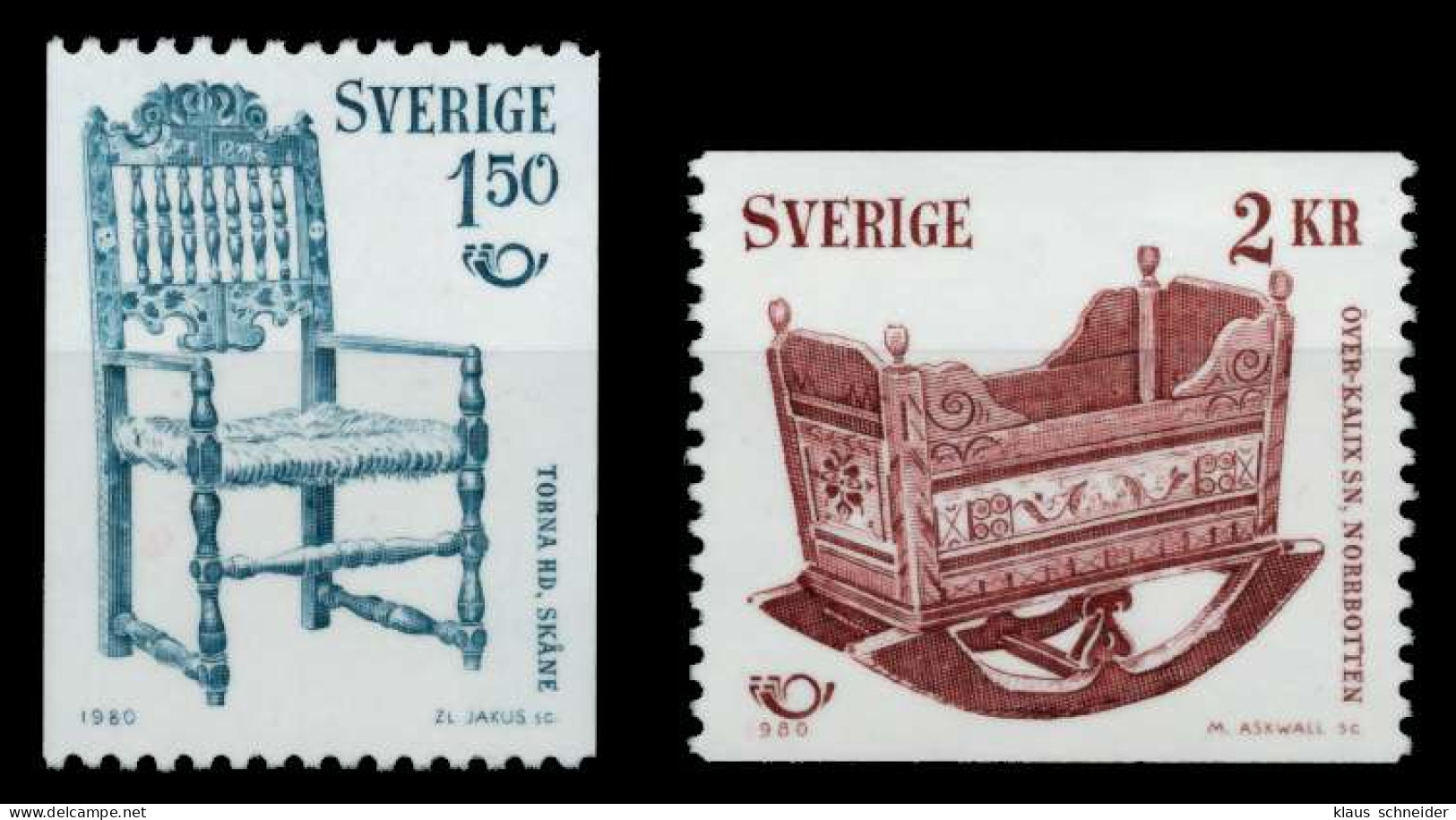 SCHWEDEN 1980 Nr 1115-1116 Postfrisch X881126 - Unused Stamps