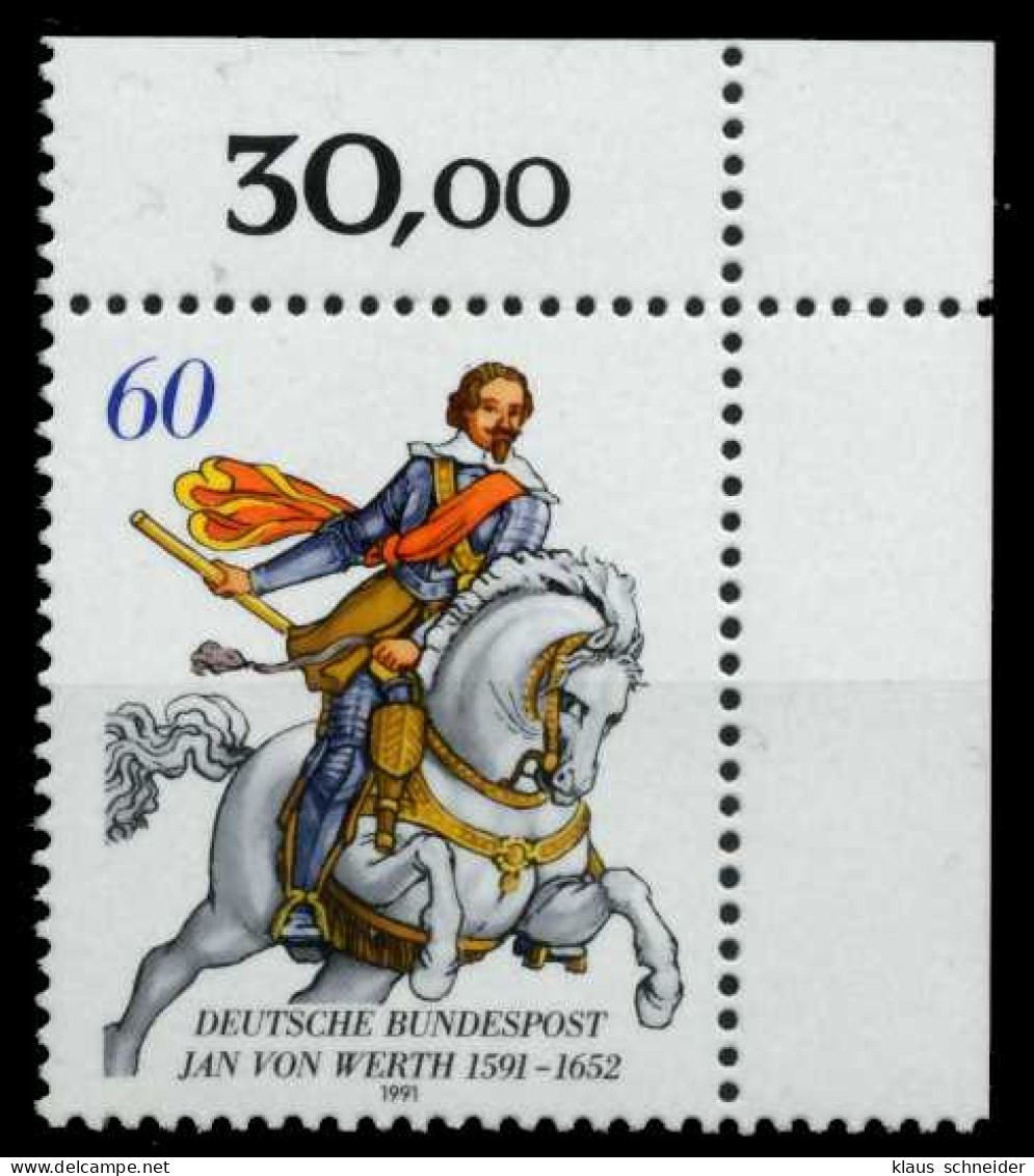 BRD 1991 Nr 1504 Postfrisch ECKE-ORE X8F7C8A - Unused Stamps
