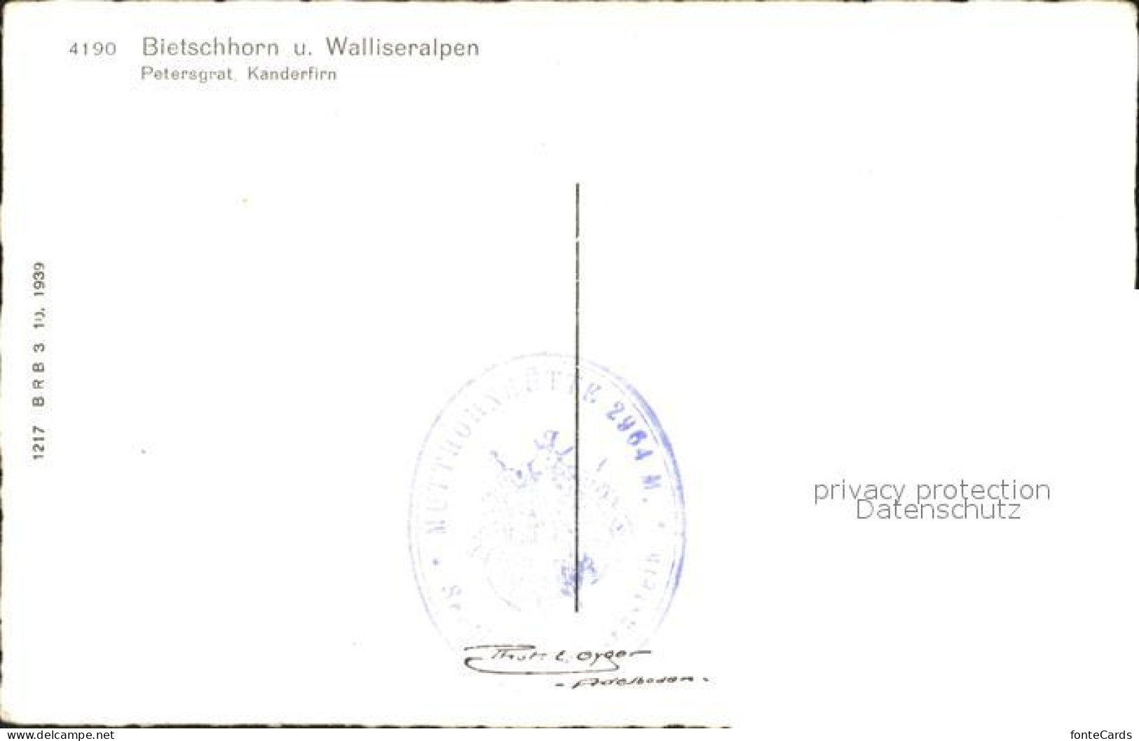 11737486 Bietschhorn Petersgrat Kanderfirn Bietschhorn - Sonstige & Ohne Zuordnung