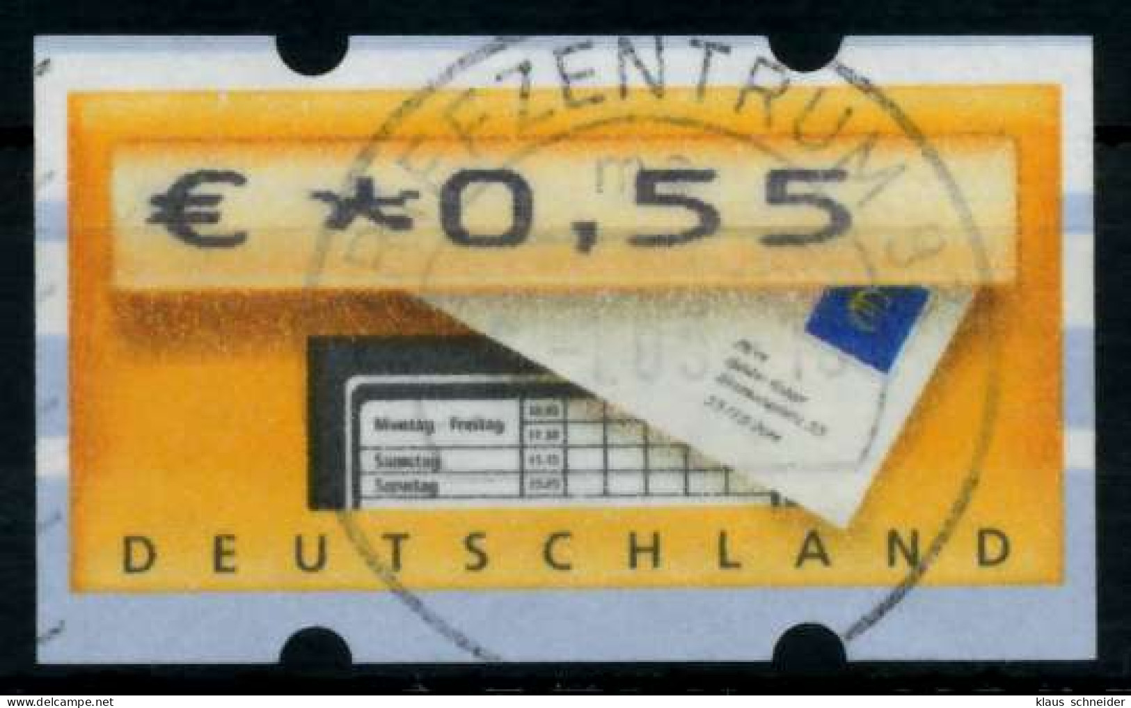 BRD ATM 2002 Nr 5-1-0055 Zentrisch Gestempelt X96DB56 - Machine Labels [ATM]