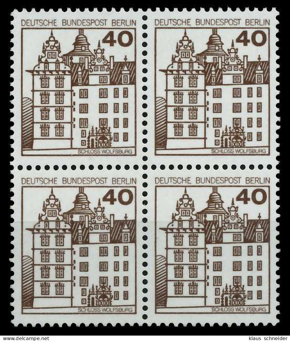 BERLIN DS BURGEN U. SCHLÖSSER Nr 614 Postfrisch VIERERB X782F1A - Unused Stamps