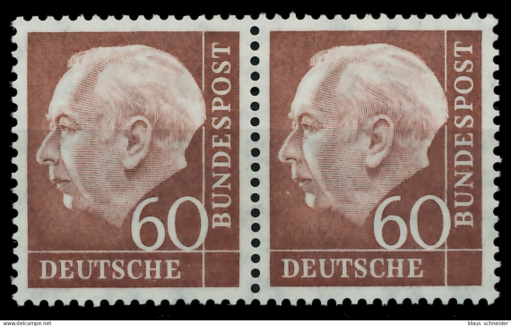 BRD DS HEUSS 1 Nr 190xv Postfrisch WAAGR PAAR X7BAA0A - Unused Stamps