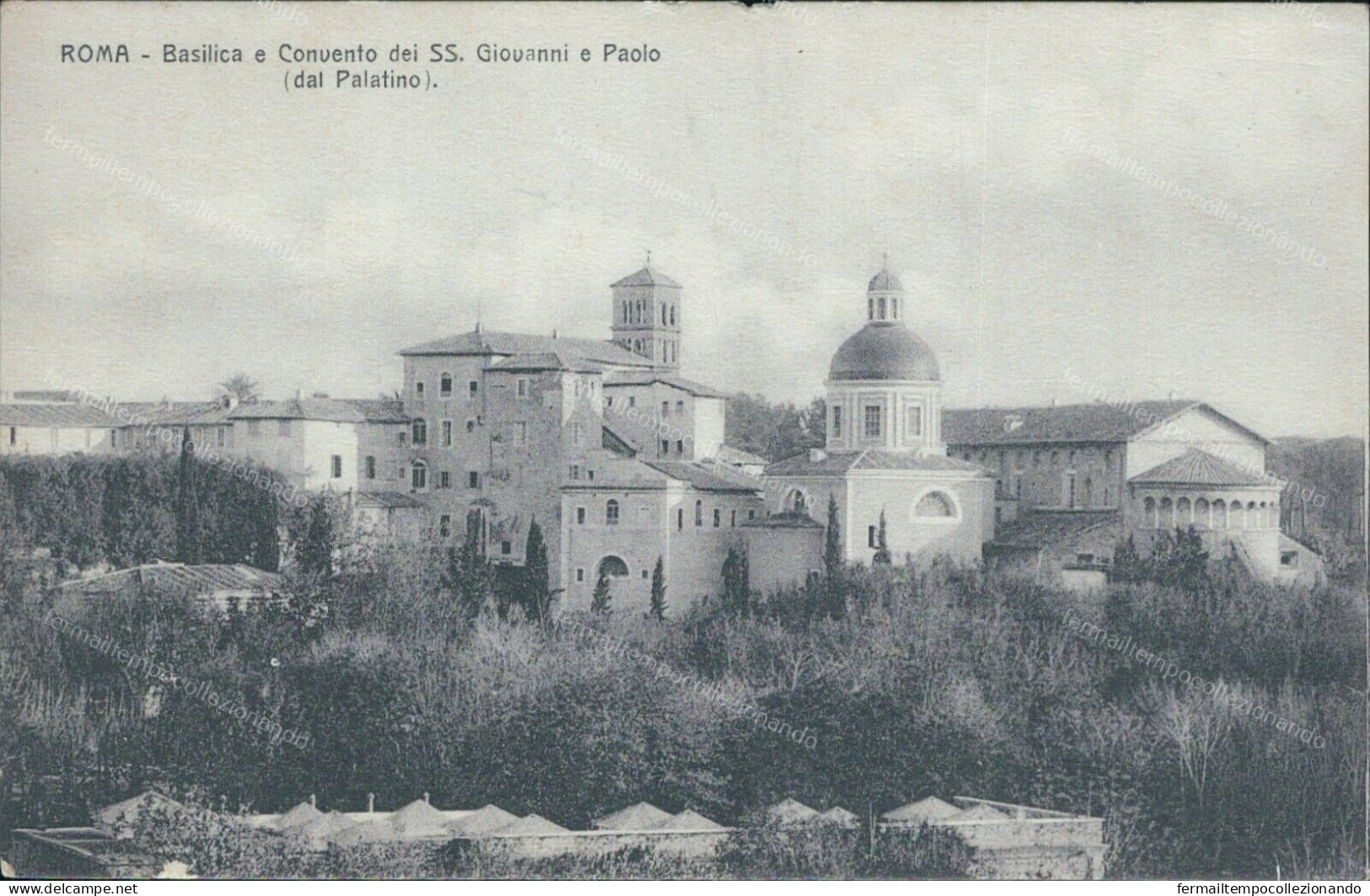 Cr384 Cartolina Roma Citta' Basilica E Convento Dei Ss.giovanni E Paolo - Sonstige & Ohne Zuordnung
