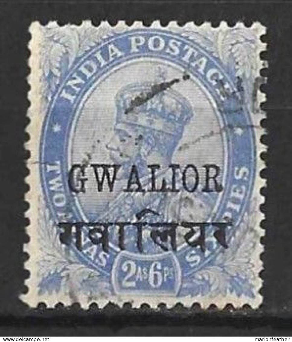 INDIA..." GWALIOR.."....KING GEORGE V...(1910-36..).....2As.6Rs..........SG83...........VFU... - Gwalior