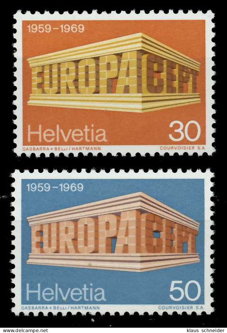 SCHWEIZ 1969 Nr 900-901 Postfrisch SA5EA82 - Unused Stamps