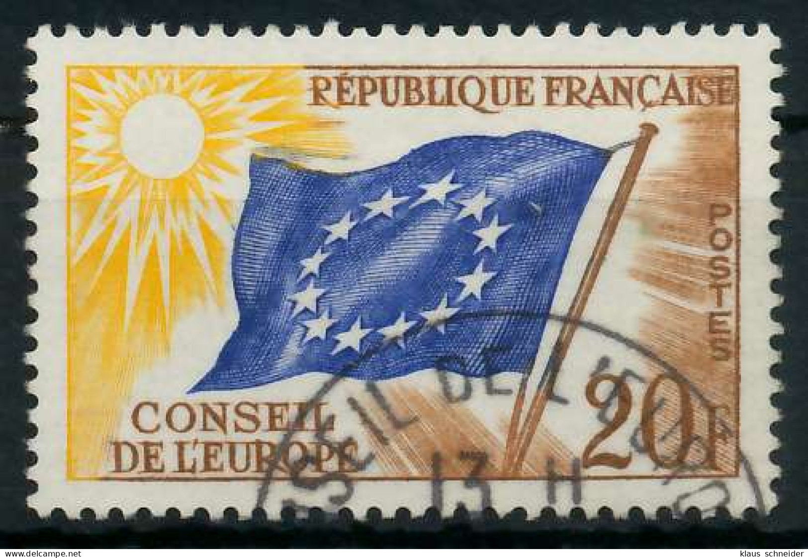 FRANKREICH DIENSTMARKEN EUROPARAT Nr 3 Gestempelt X05B1EE - Used