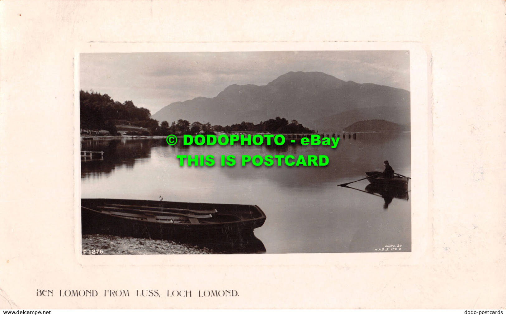 R467782 Loch Lomond. Ben Lomond From Luss. Rotary Photo. Plate Sunk Gem Series. - Monde