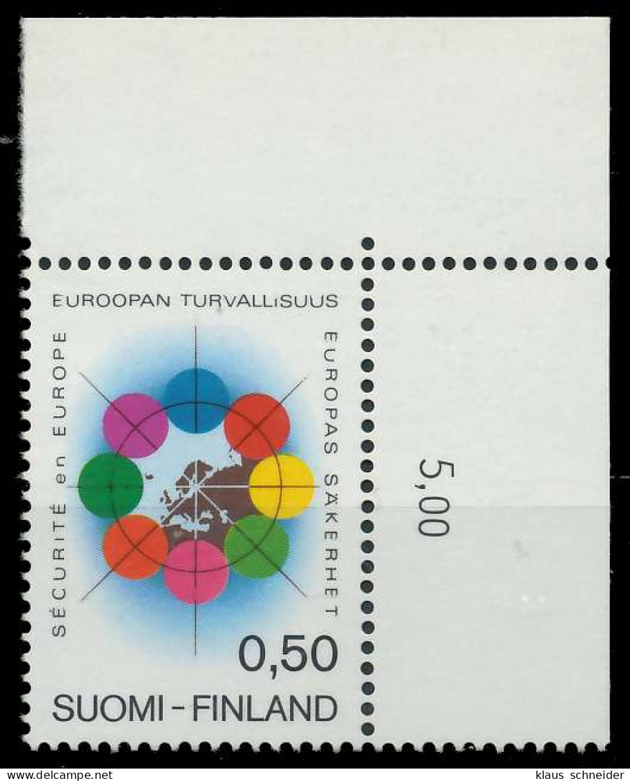 FINNLAND 1972 Nr 715 Postfrisch ECKE-ORE X06A3EA - Unused Stamps