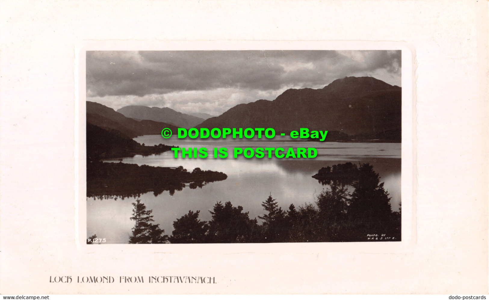 R467783 Loch Lomond From Inchtavanach. Rotary Photo. Plate Sunk Gem Series. W. R - Monde